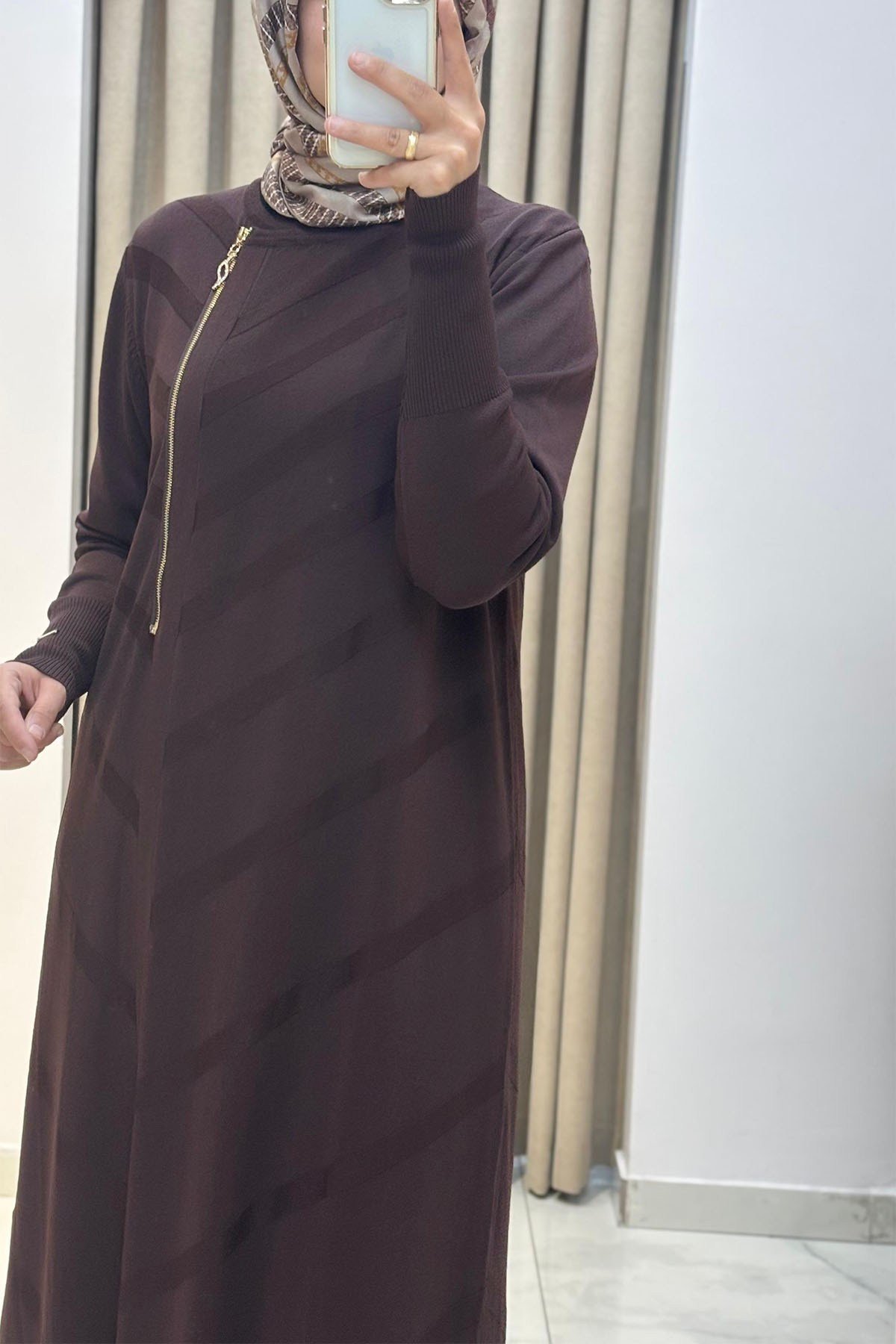Ö.R Rayon Asis Hırka Kahverengi