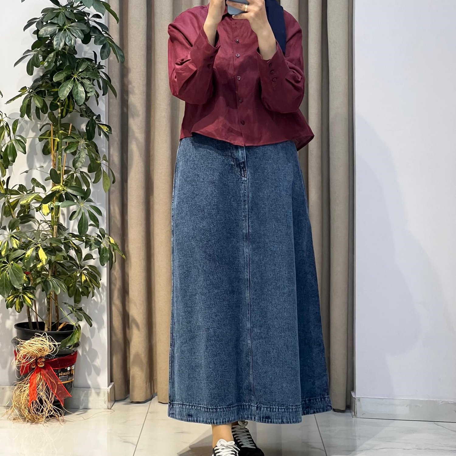TERZİ DÜKKANI CLARA DENİM ETEK LACİVERT