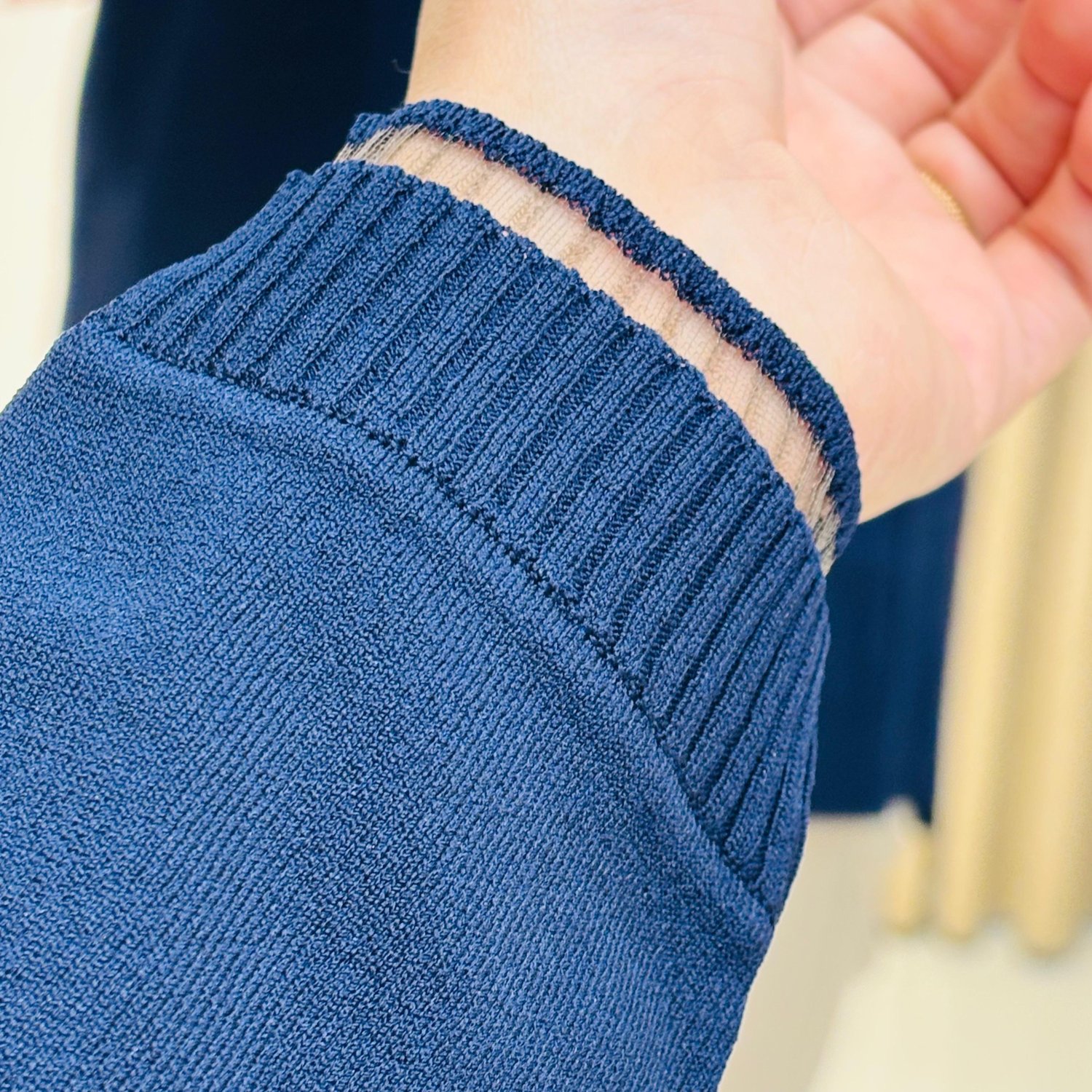 TIĞ TRİKO  FIRFIR DETAYLI RAYON TUNİK LACİVERT