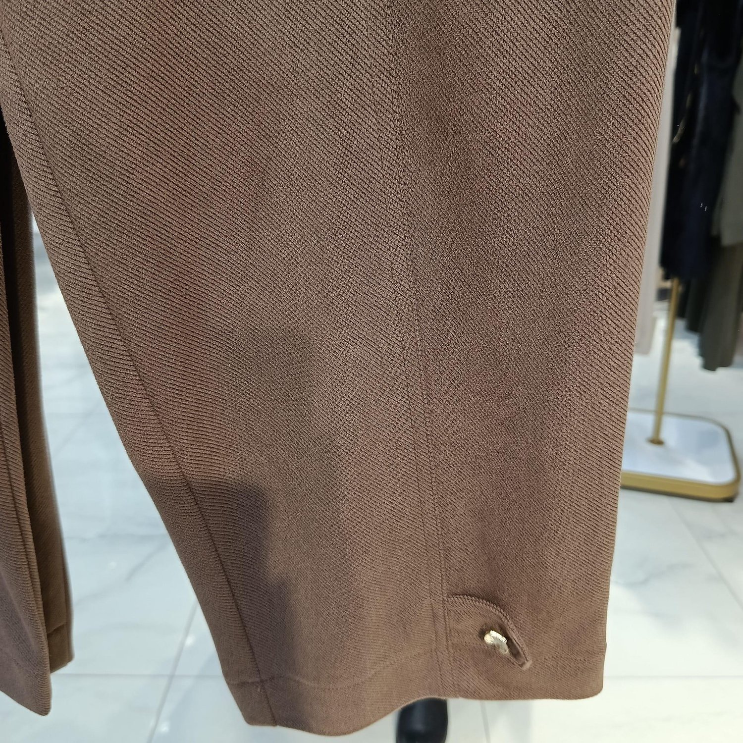 YUSUF ÖZDEMİR BELİ LASTİKLİ KADİFE PANTOLON AÇIK KAHVE