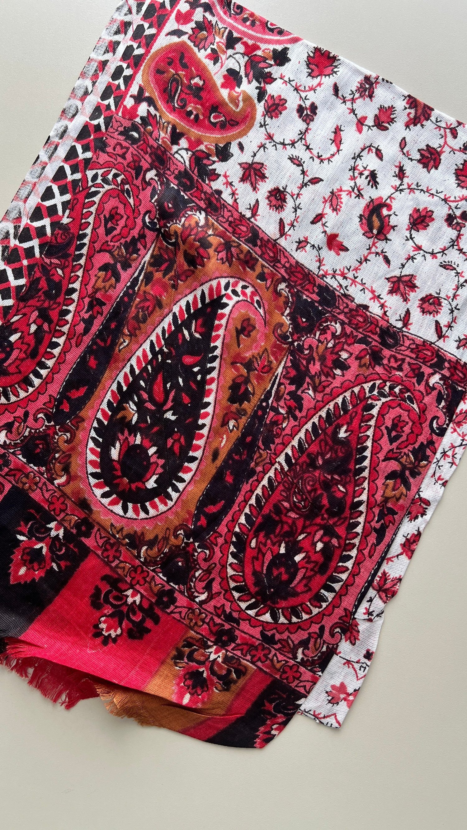 Bordo Pamuk Şal 180x70