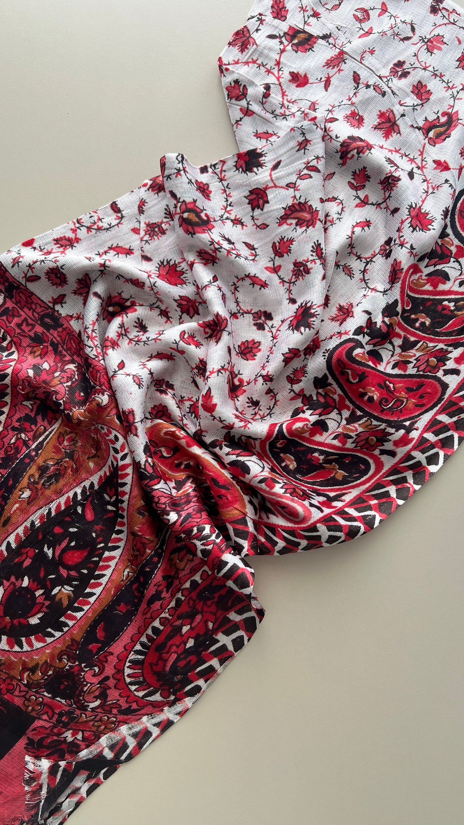 Bordo Pamuk Şal 180x70