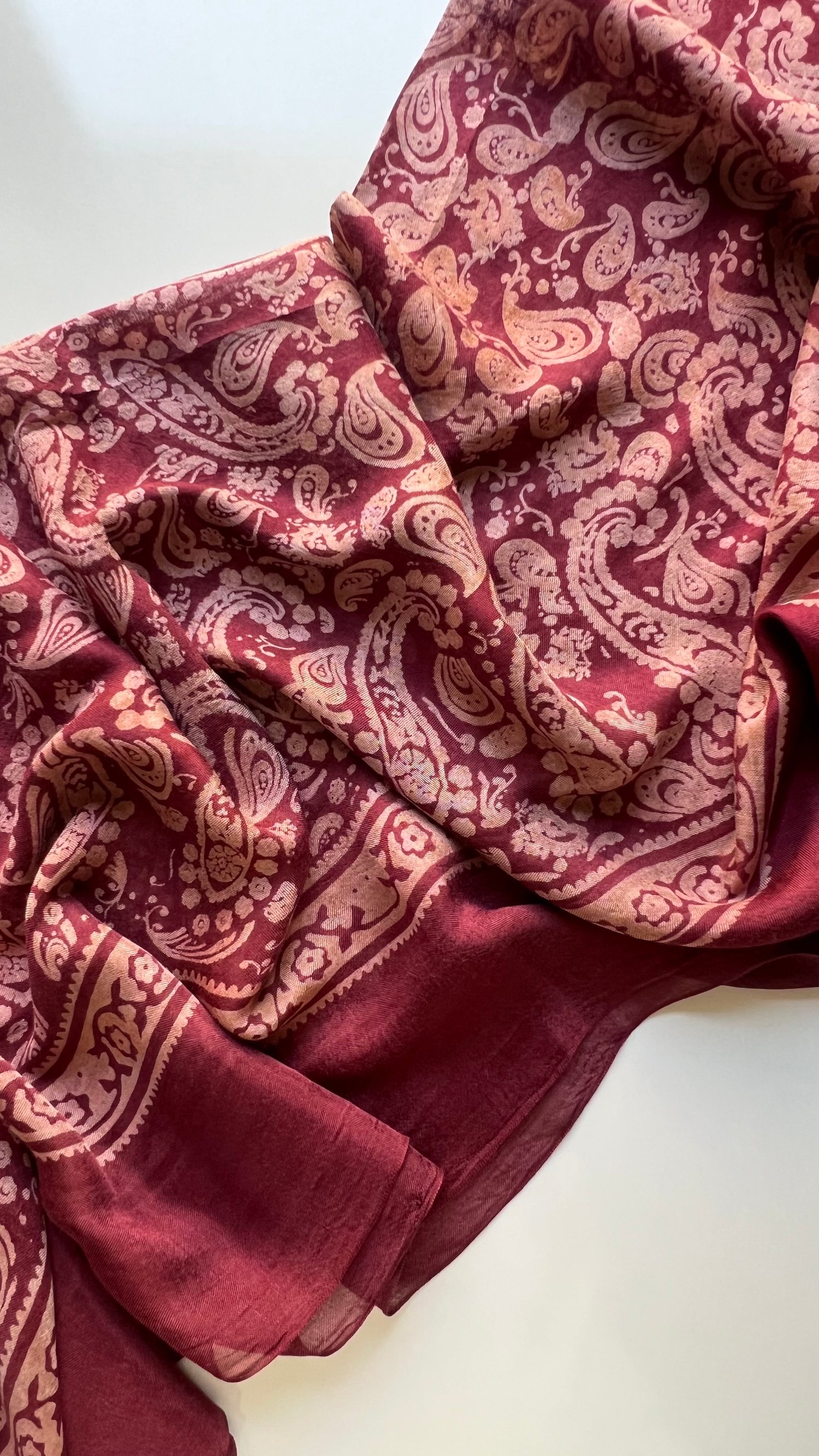 Bordo Şal Desen Kelagayi Şal 190x90