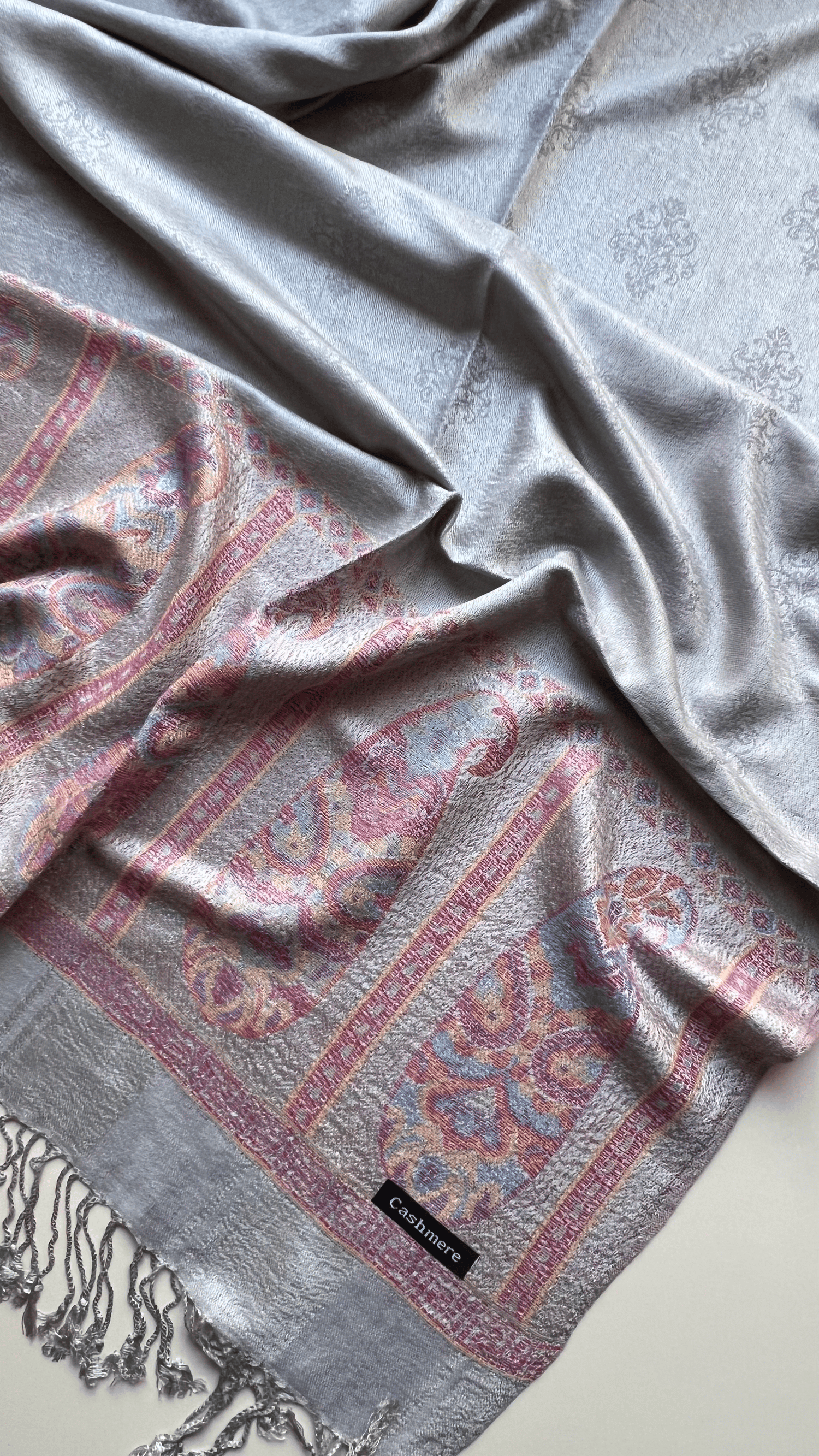 Gri Kaşmir Şal 180x70