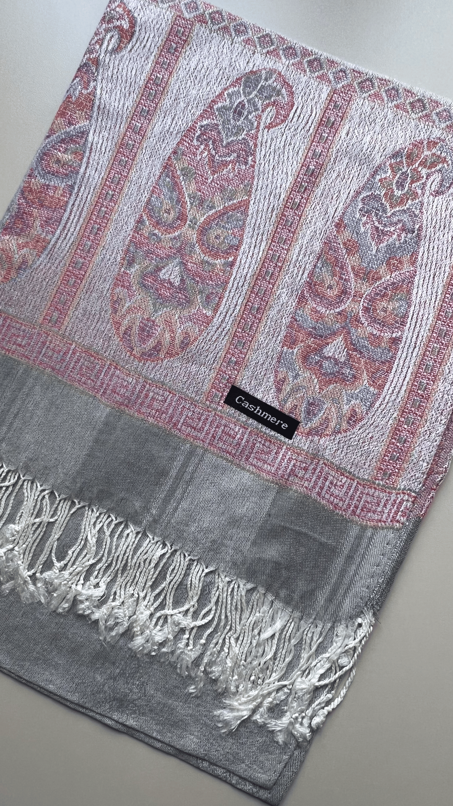 Gri Kaşmir Şal 180x70