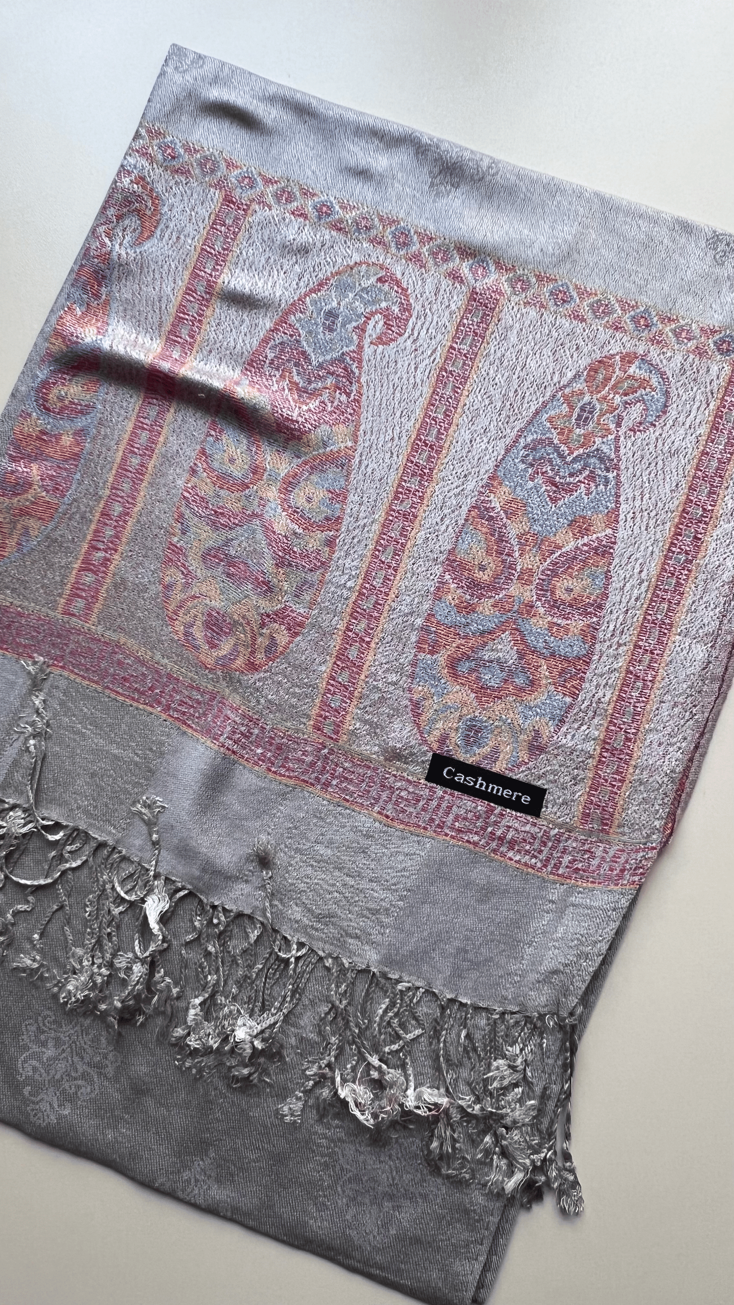 Gri Kaşmir Şal 180x70