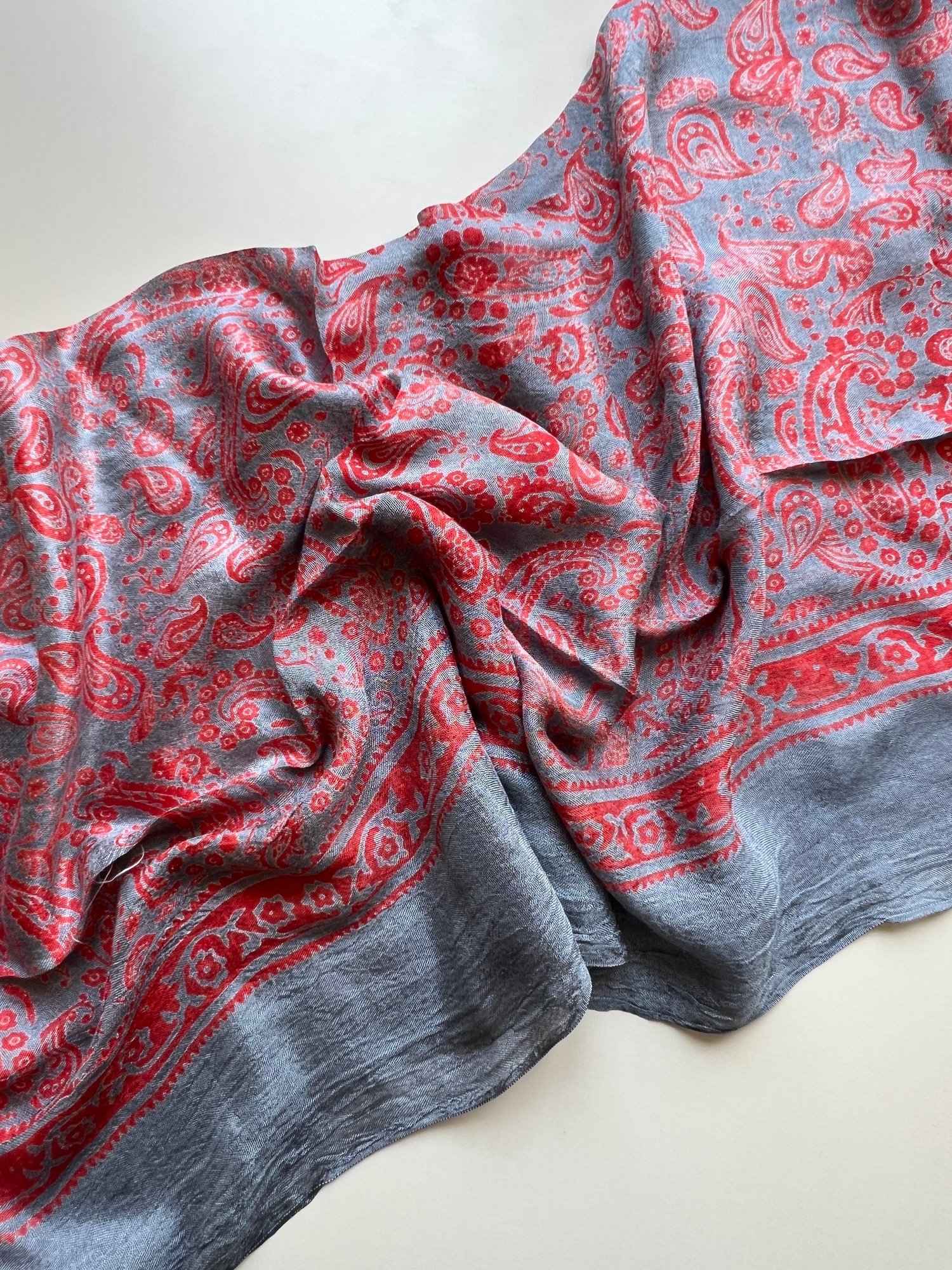 Gri Mercan Şal Desen Kelagayi Şal 190x90