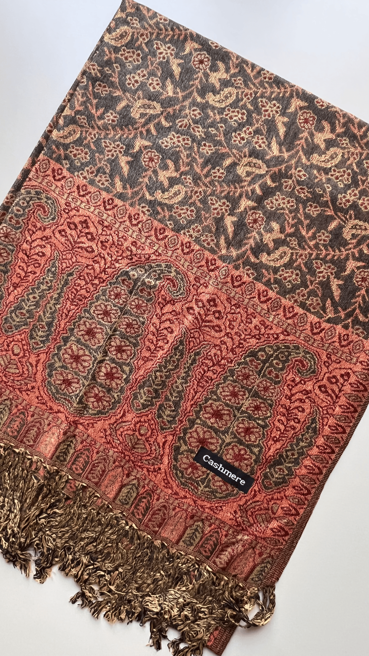 Haki Bronz Kaşmir Şal 180x70