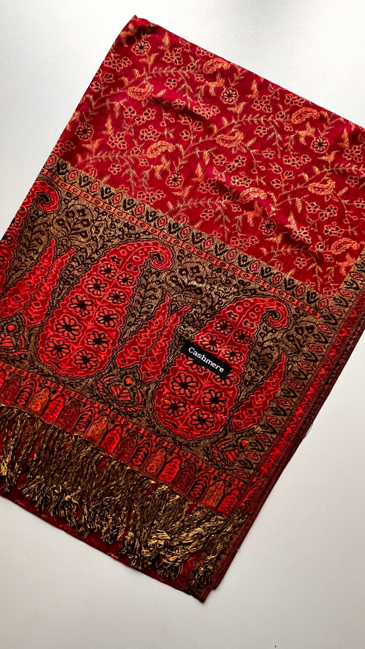 Kırmızı Kaşmir Şal 180x70