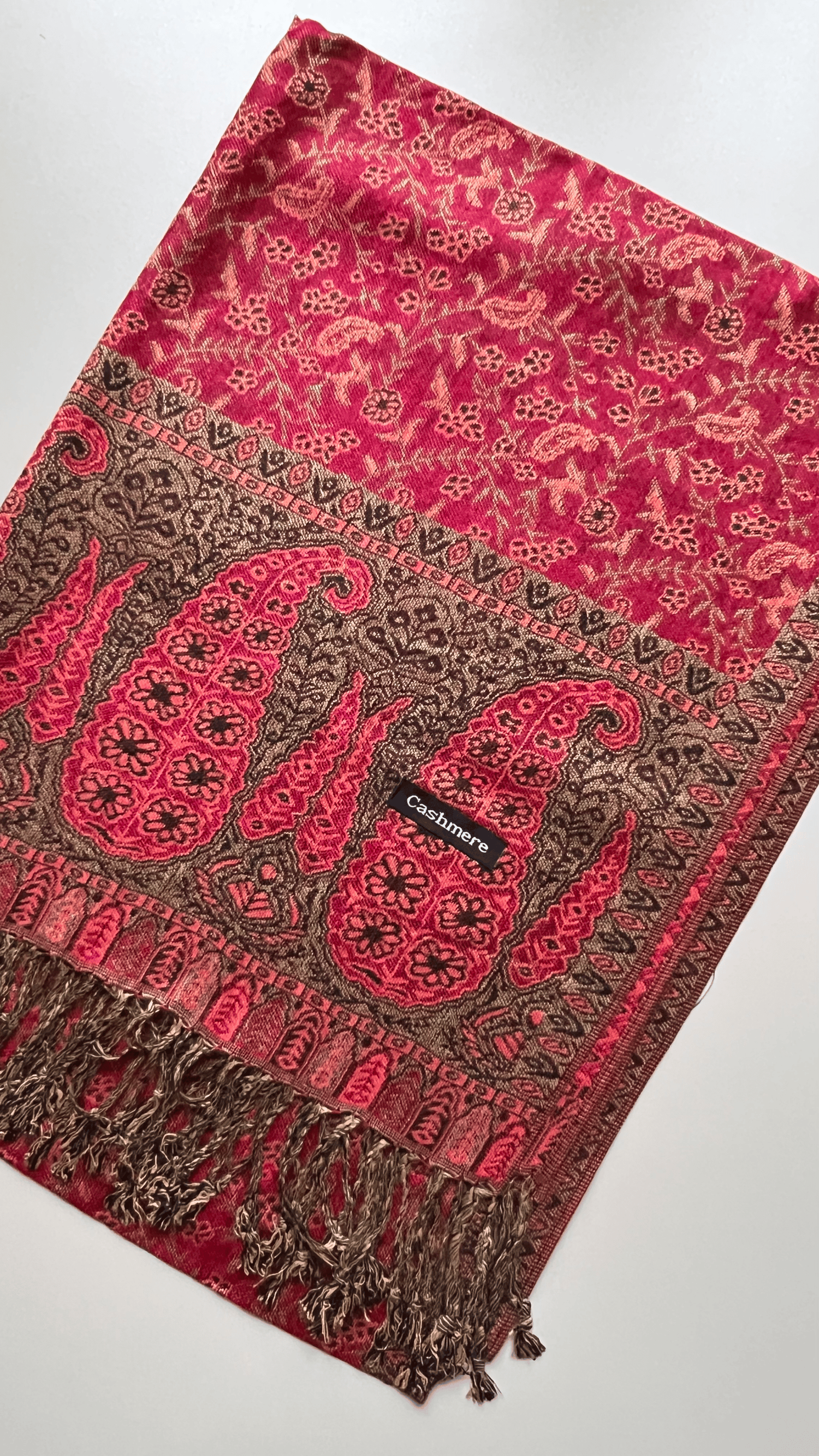 Kırmızı Kaşmir Şal 180x70