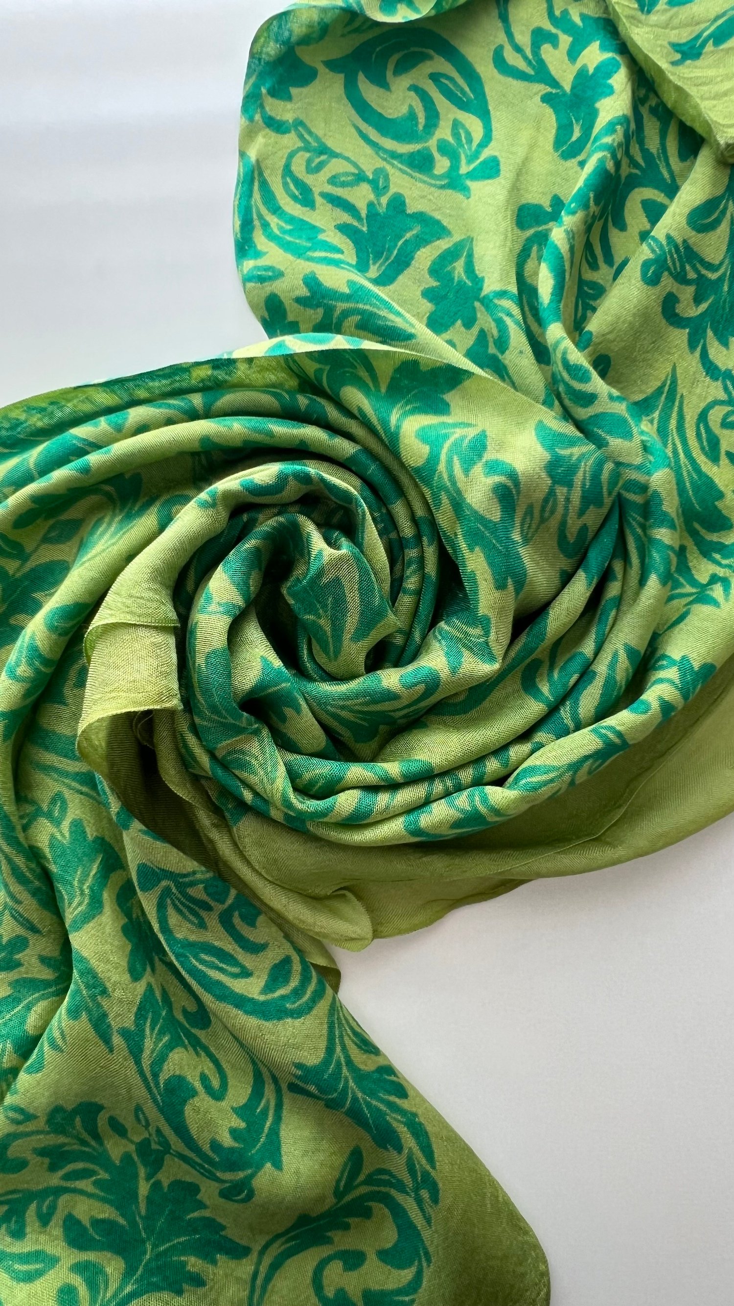 Lime Yaprak Desen Kelagayi Şal 190x90