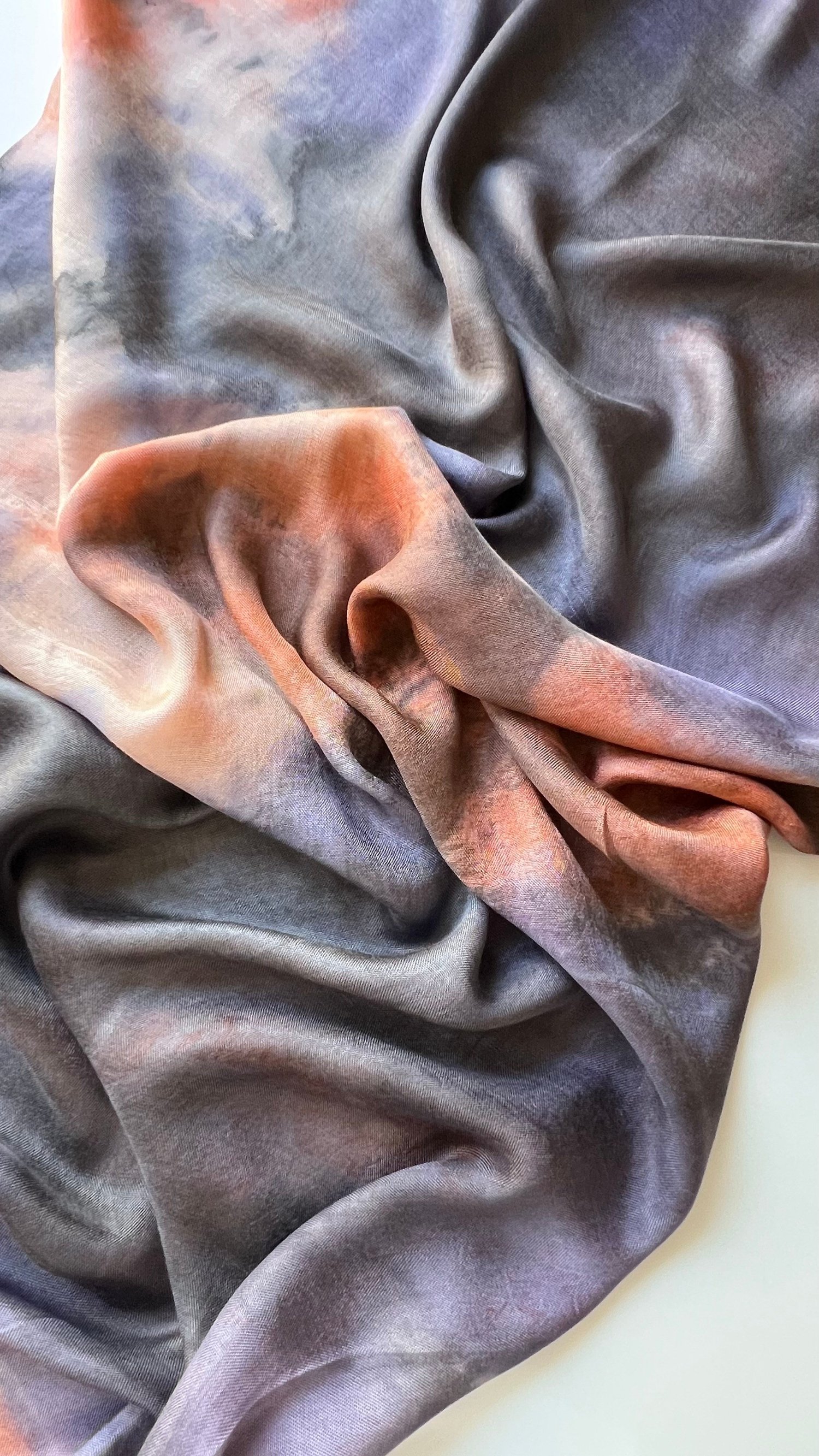 Mavi Turuncu Ebruli Kelagayi Eşarpa 140x140