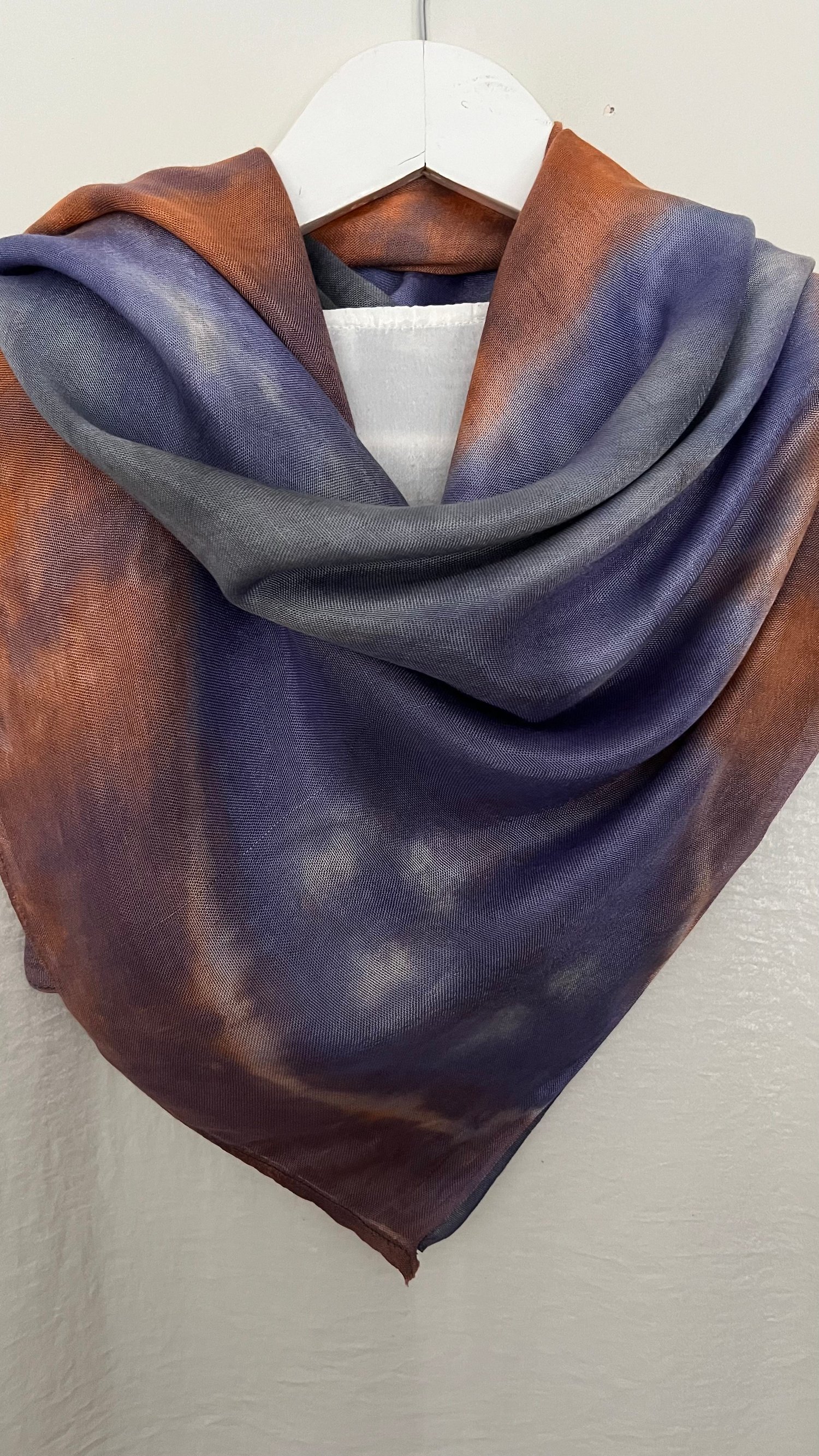 Morcivert Bakır Ebruli Kelagayi Eşarp 140x140