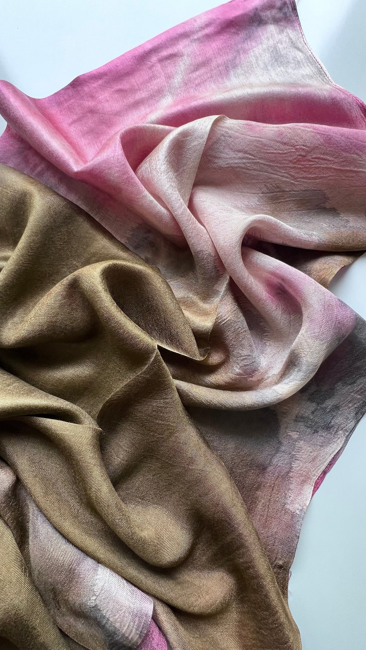 Pembe Pudra Camel Ebruli Kelagayi Şal 190x90