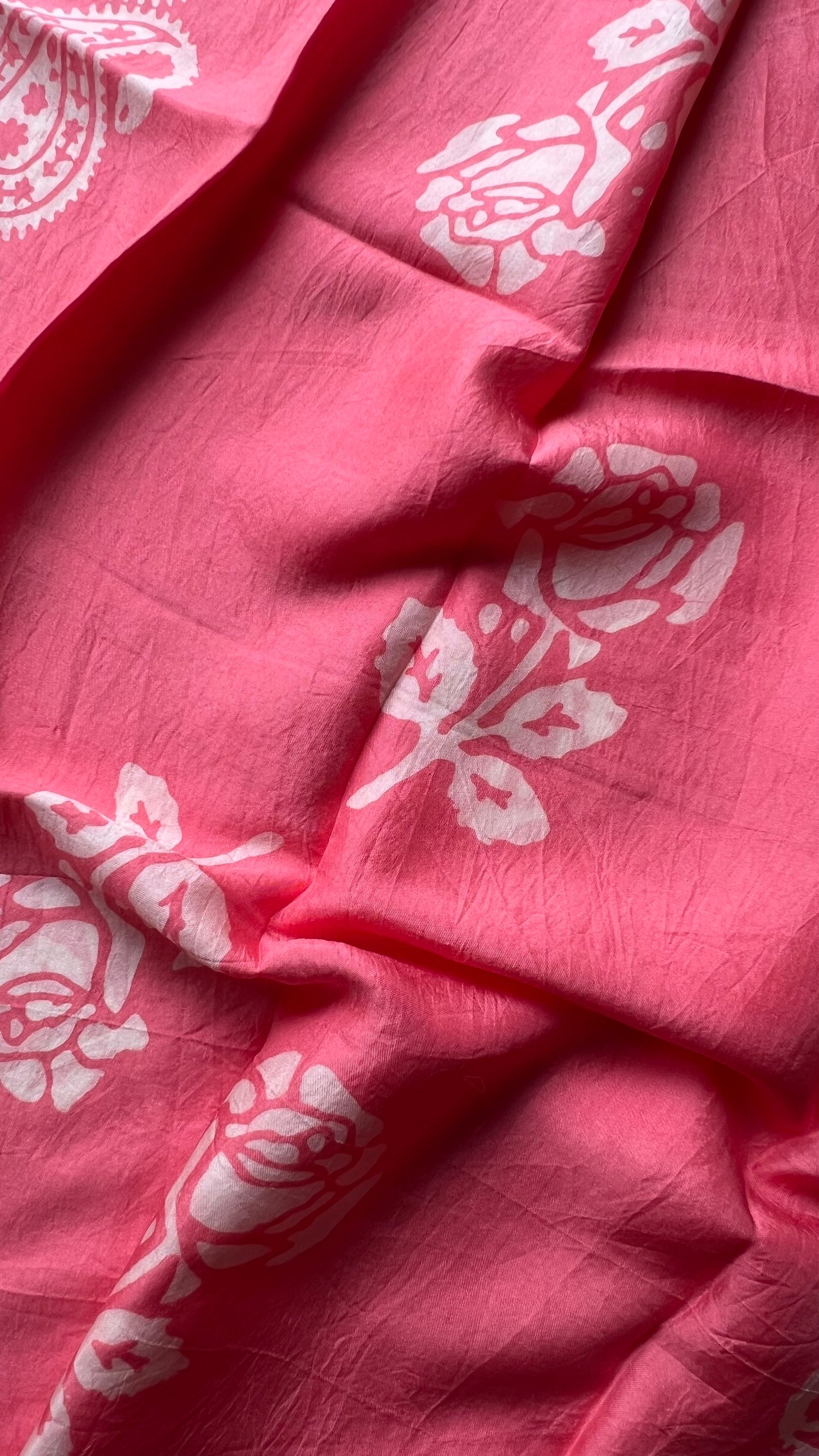 Pembe Saf Koza İpek Kelagayi Şal 190x70