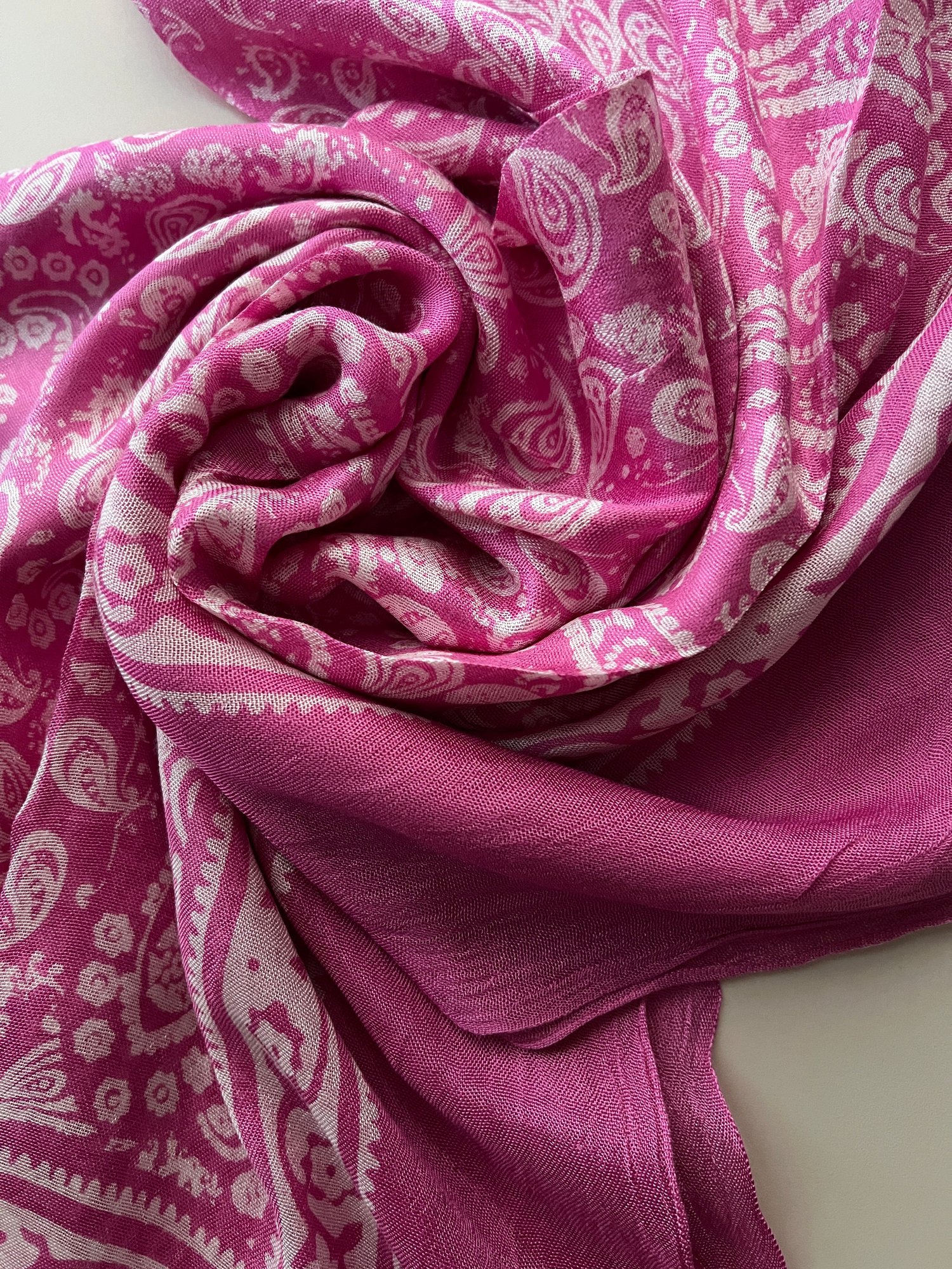 Pembe Şal Desen Kelagayi Şal 190x90