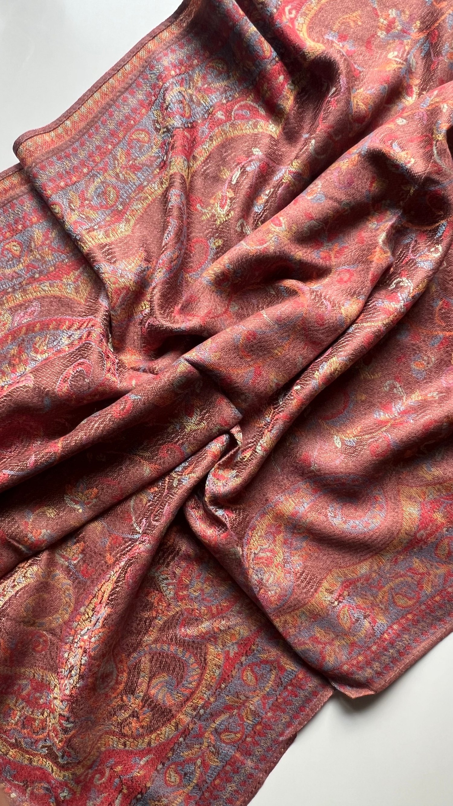 Tarçın Etnik Kaşmir Şal 180x70