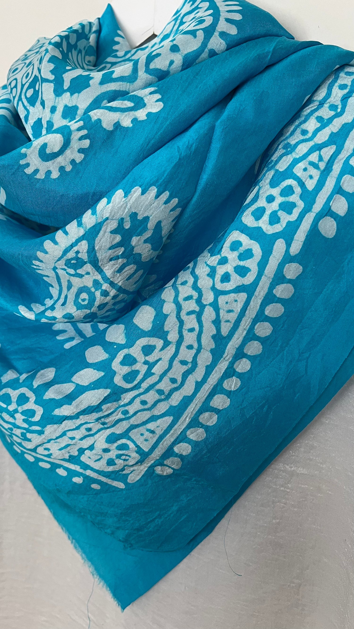 Turkuaz Kelagayi İpek Eşarp 150x150