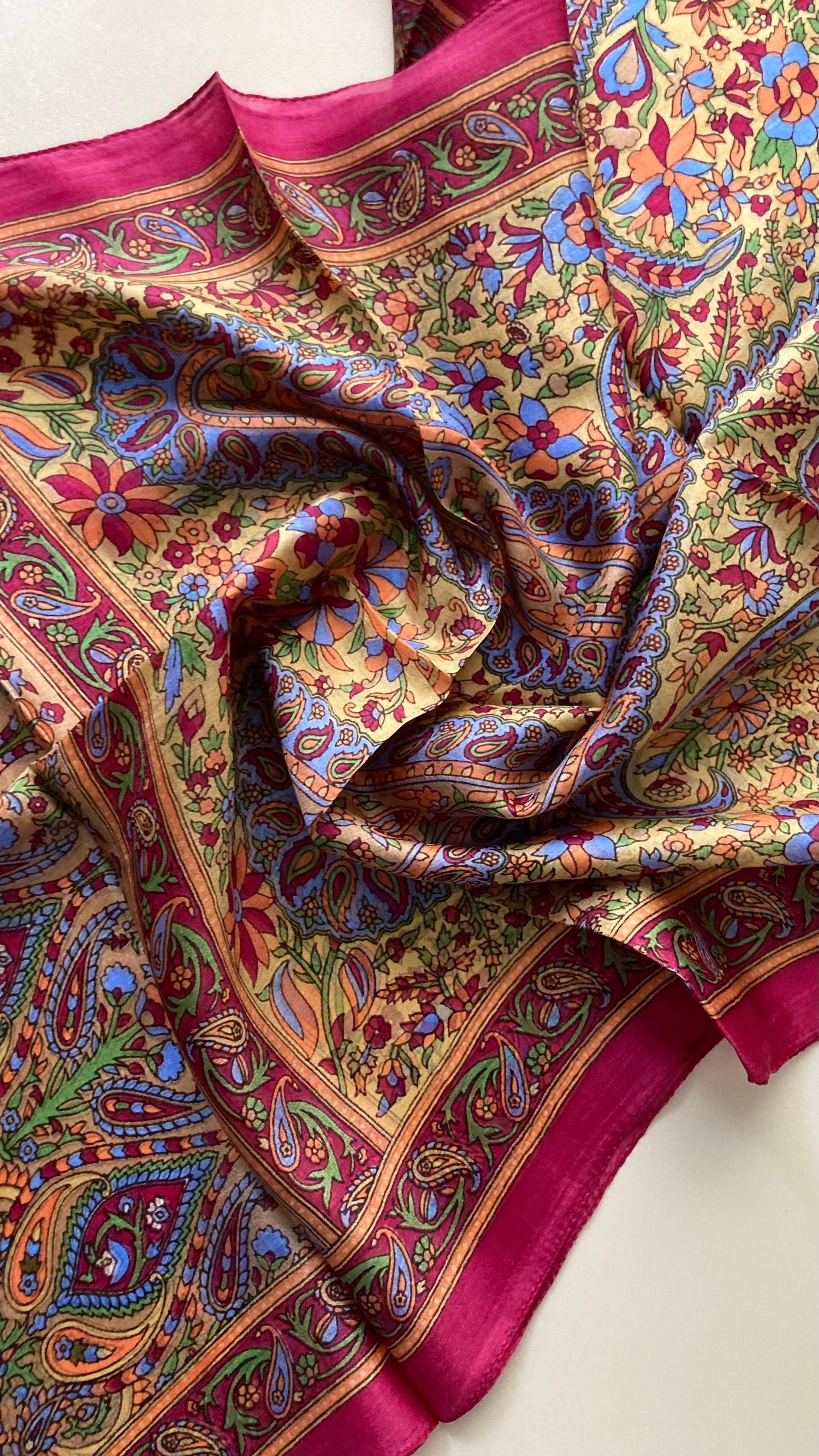 Vişne Hint İpek Fular 165*50
