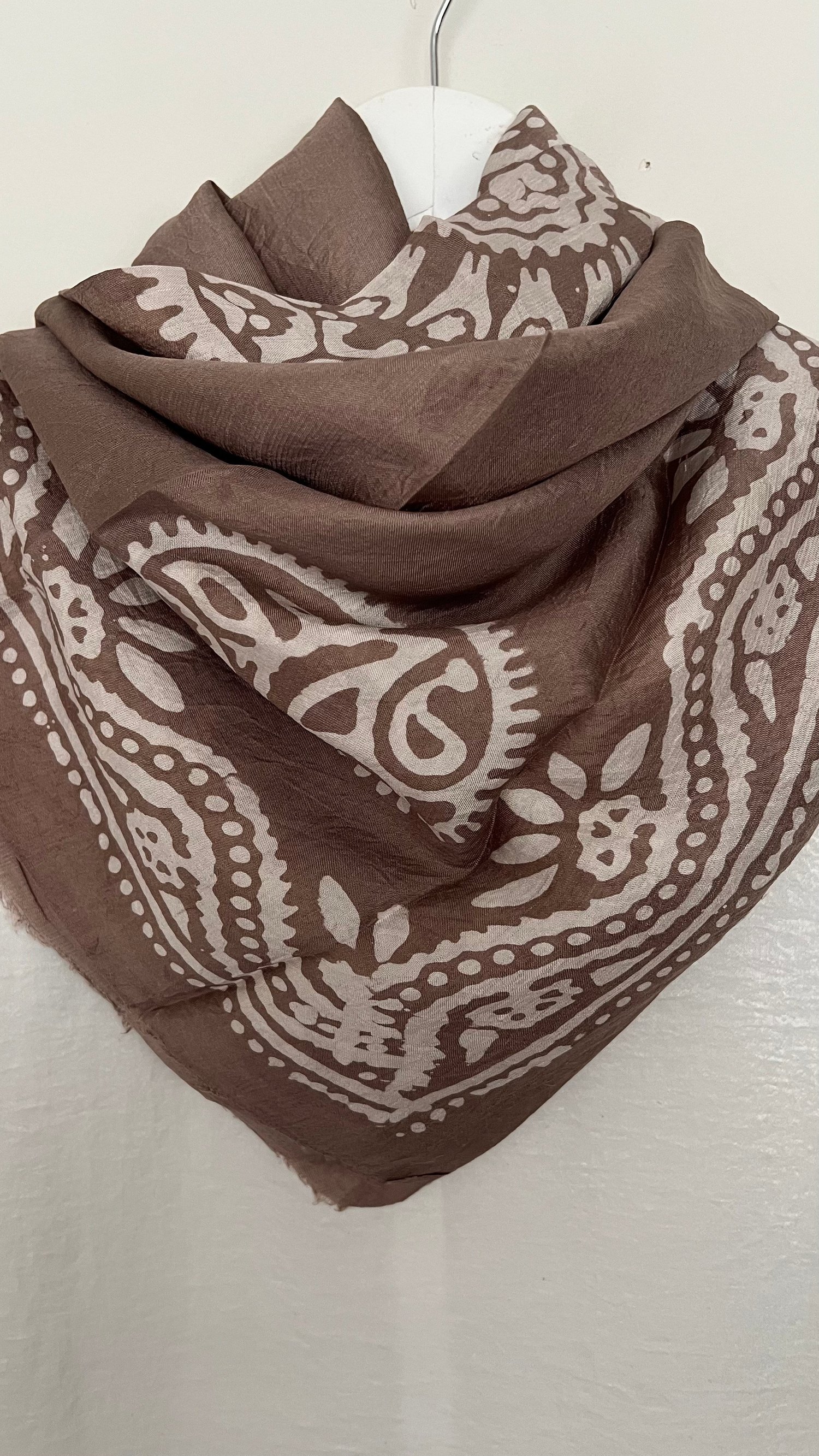 Vizon Saf Koza İpek Kelagayi Eşarp 120x120