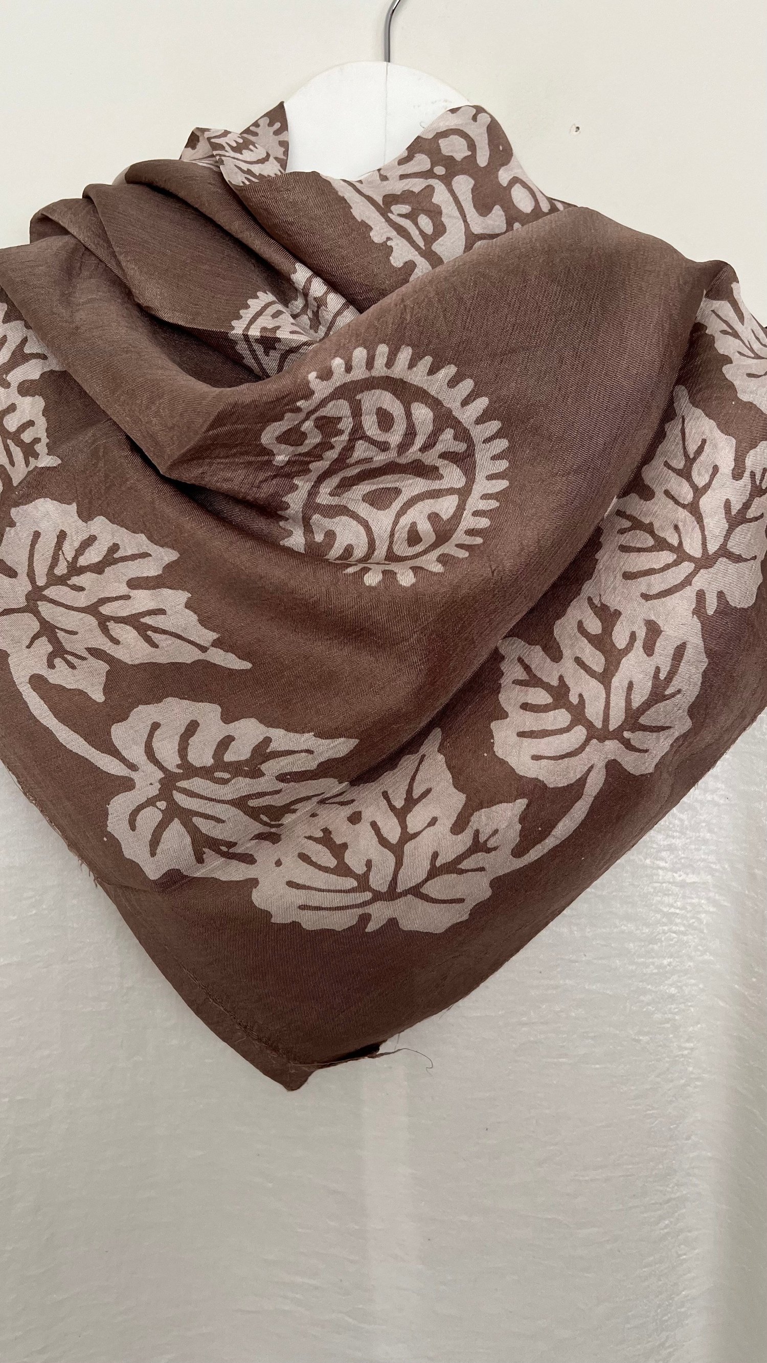 Vizon Saf Koza İpek Kelgayi Eşarp 120x120