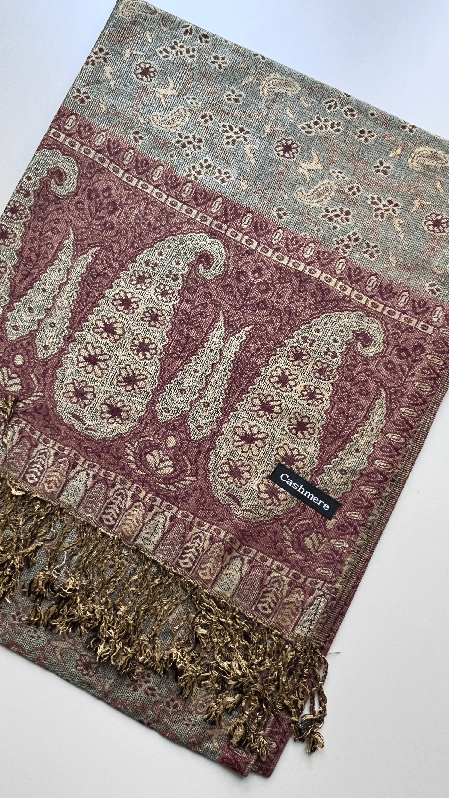Yeşil Kaşmir Şal 180x70