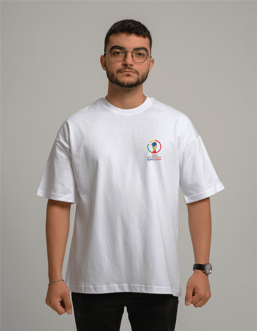 2002 World Cup Baskılı Unisex Oversize T-Shirt