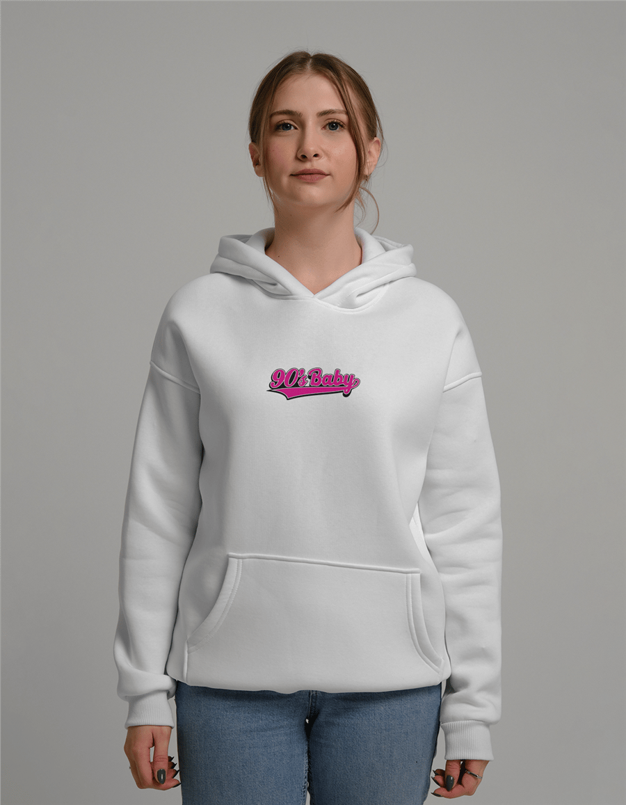90's Baby Baskılı Unisex Kapüşonlu Sweatshirt