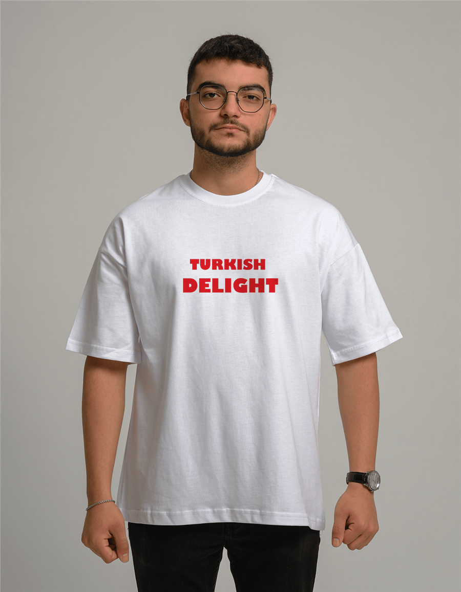 Turkish Delight Baskılı Unisex Oversize T-Shirt