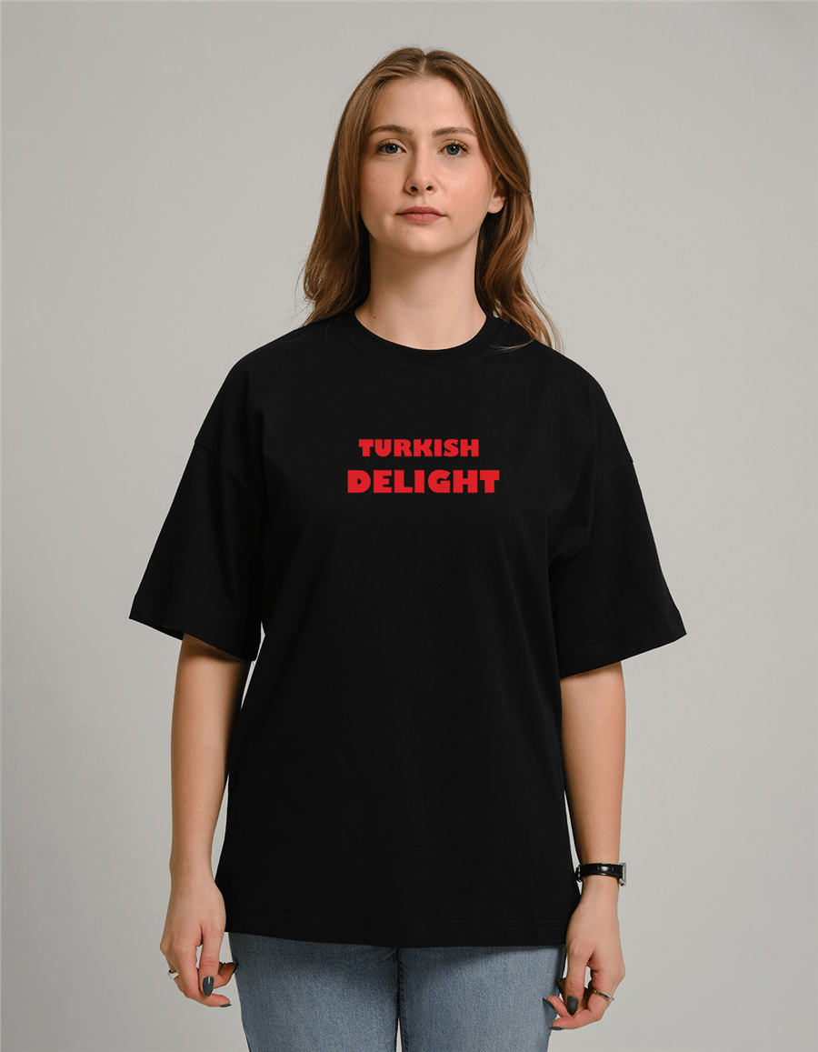 Turkish Delight Baskılı Unisex Oversize T-Shirt