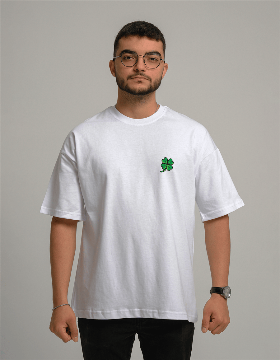 Yonca Baskılı Unisex Oversize T-Shirt