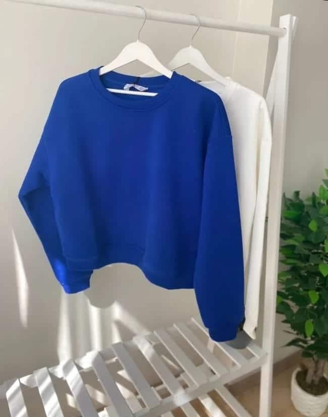 Bisiklet Yakalı Yumoş Sweat