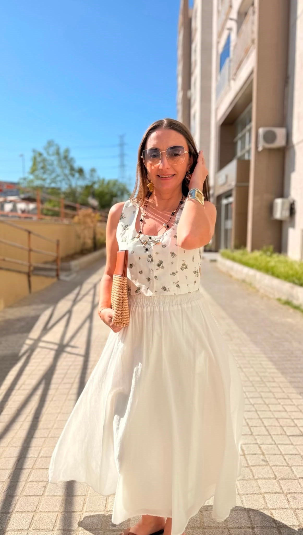 Çiçek Desenli Yelek