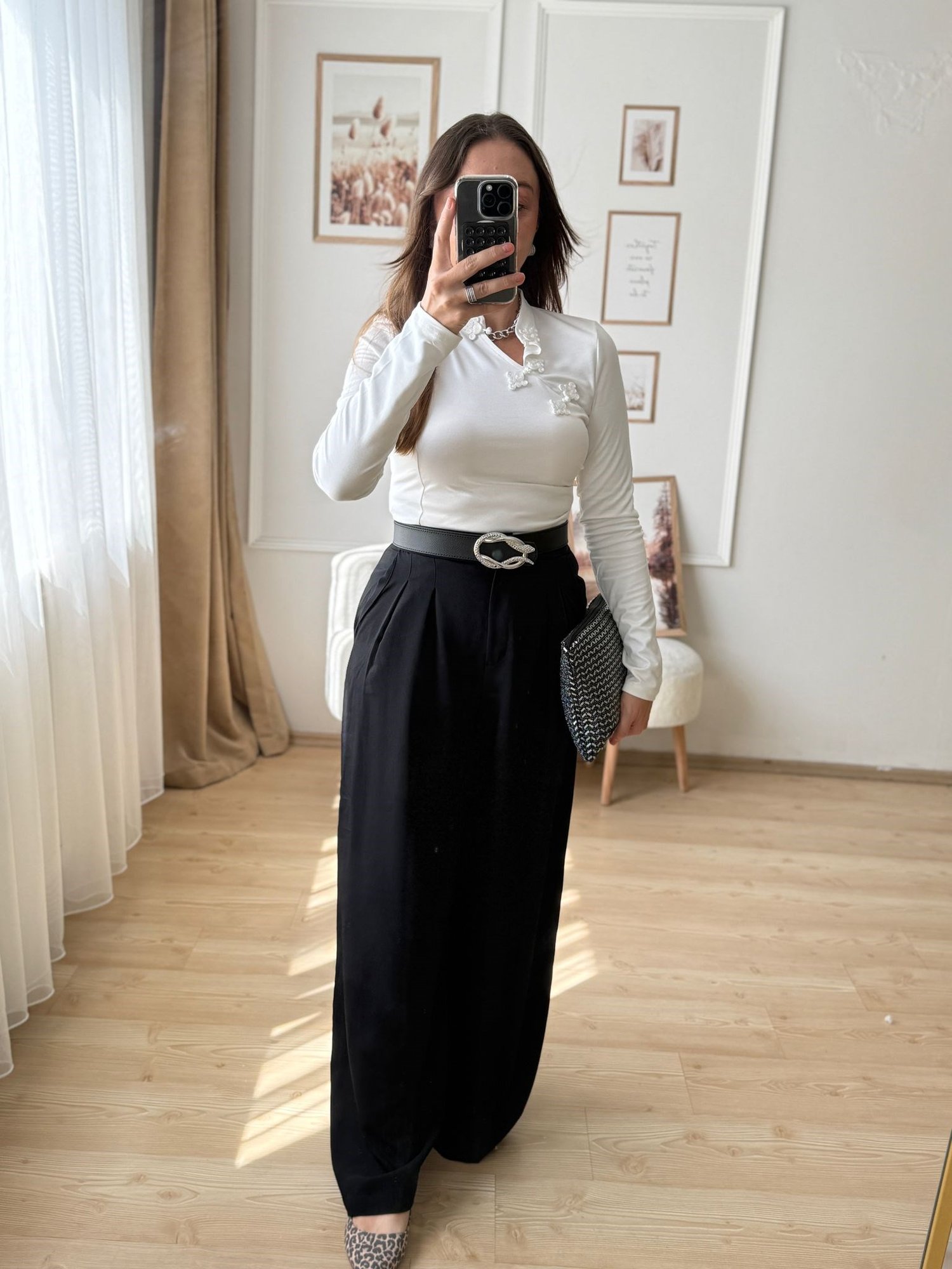 Çin Kapama Detaylı Örme Bluz