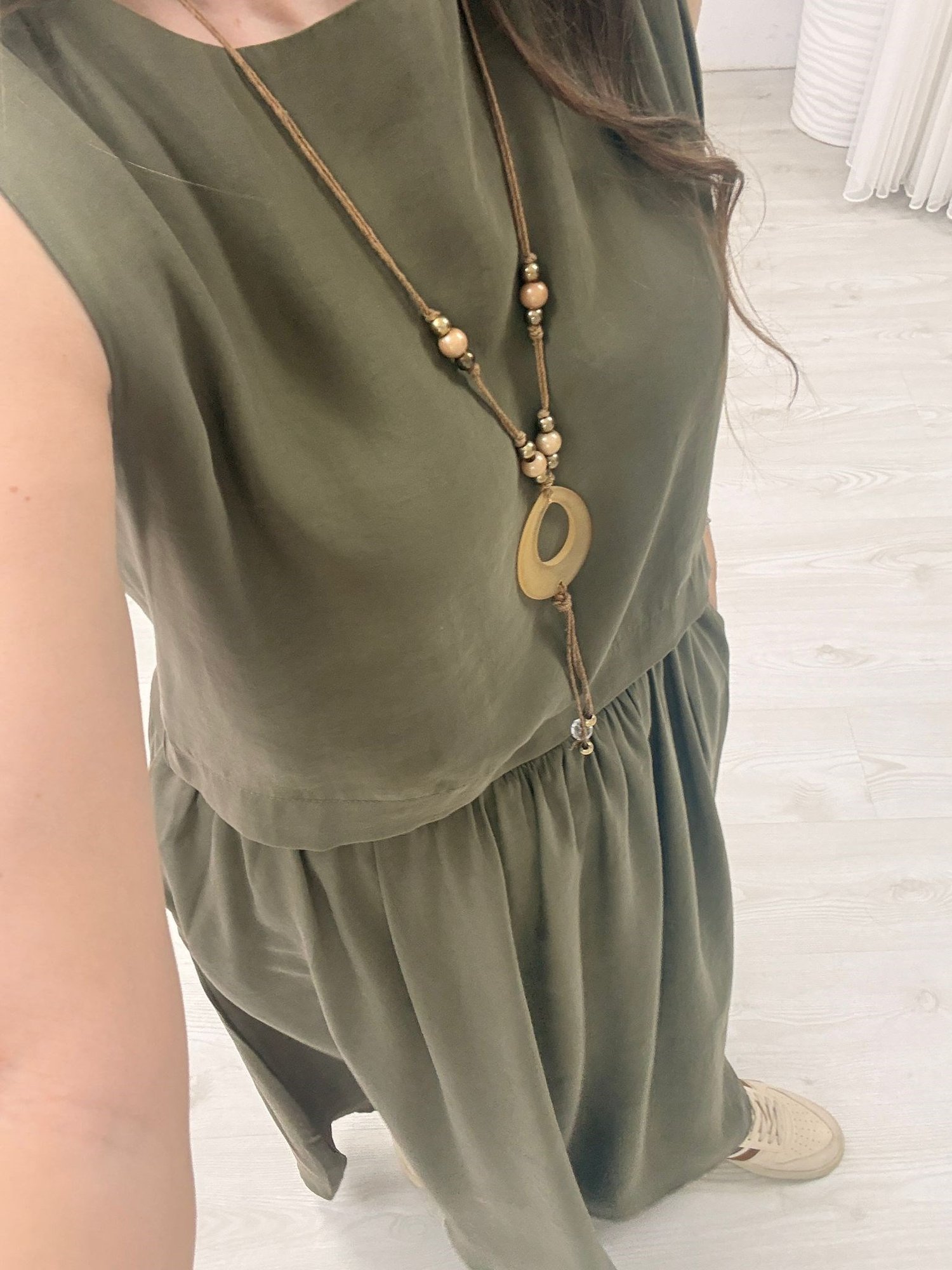 İthal Modal Kumaş Etek Crop Takım