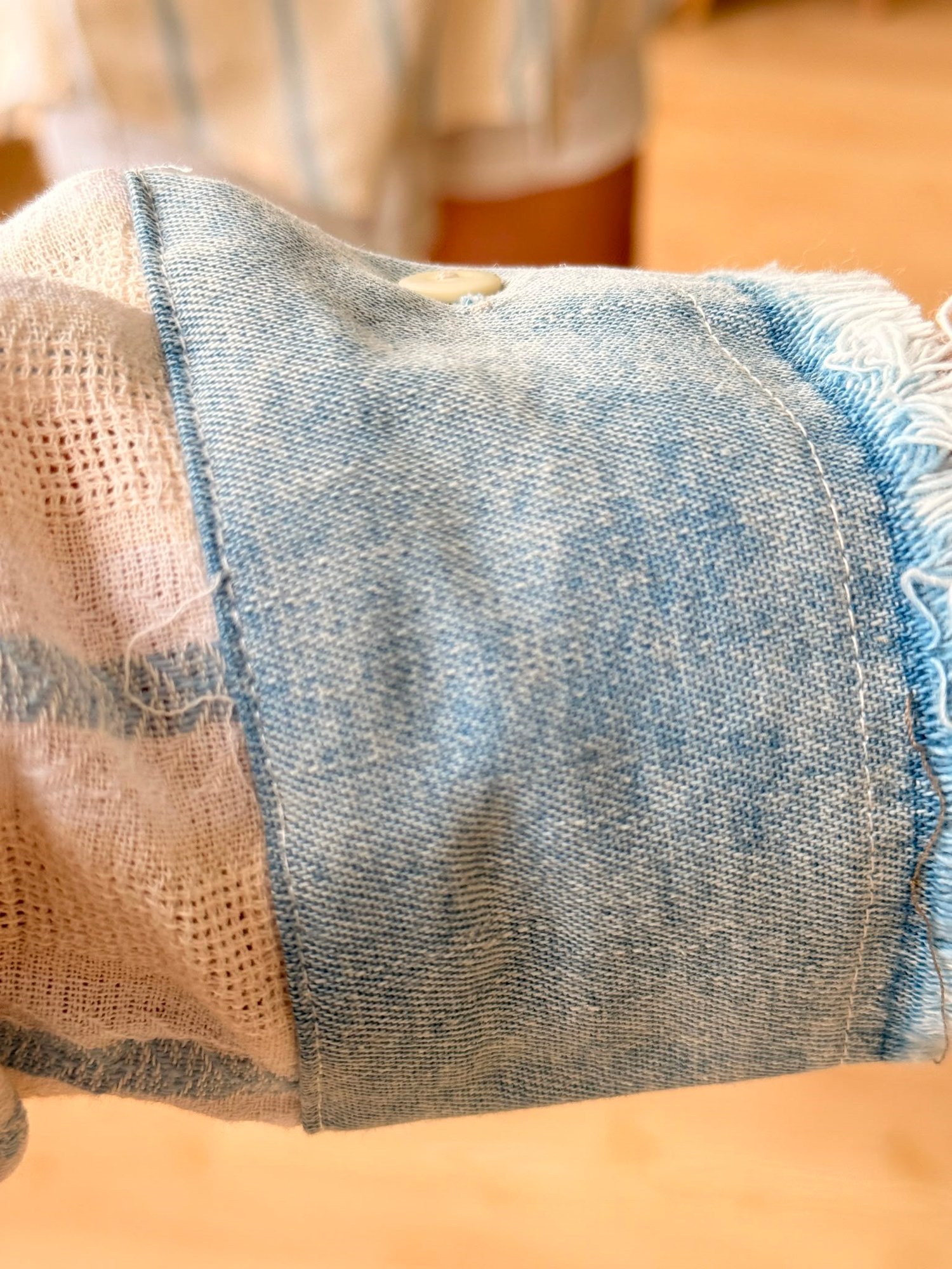 Kot Garnili İbiza Çizgili Keten Gömlek