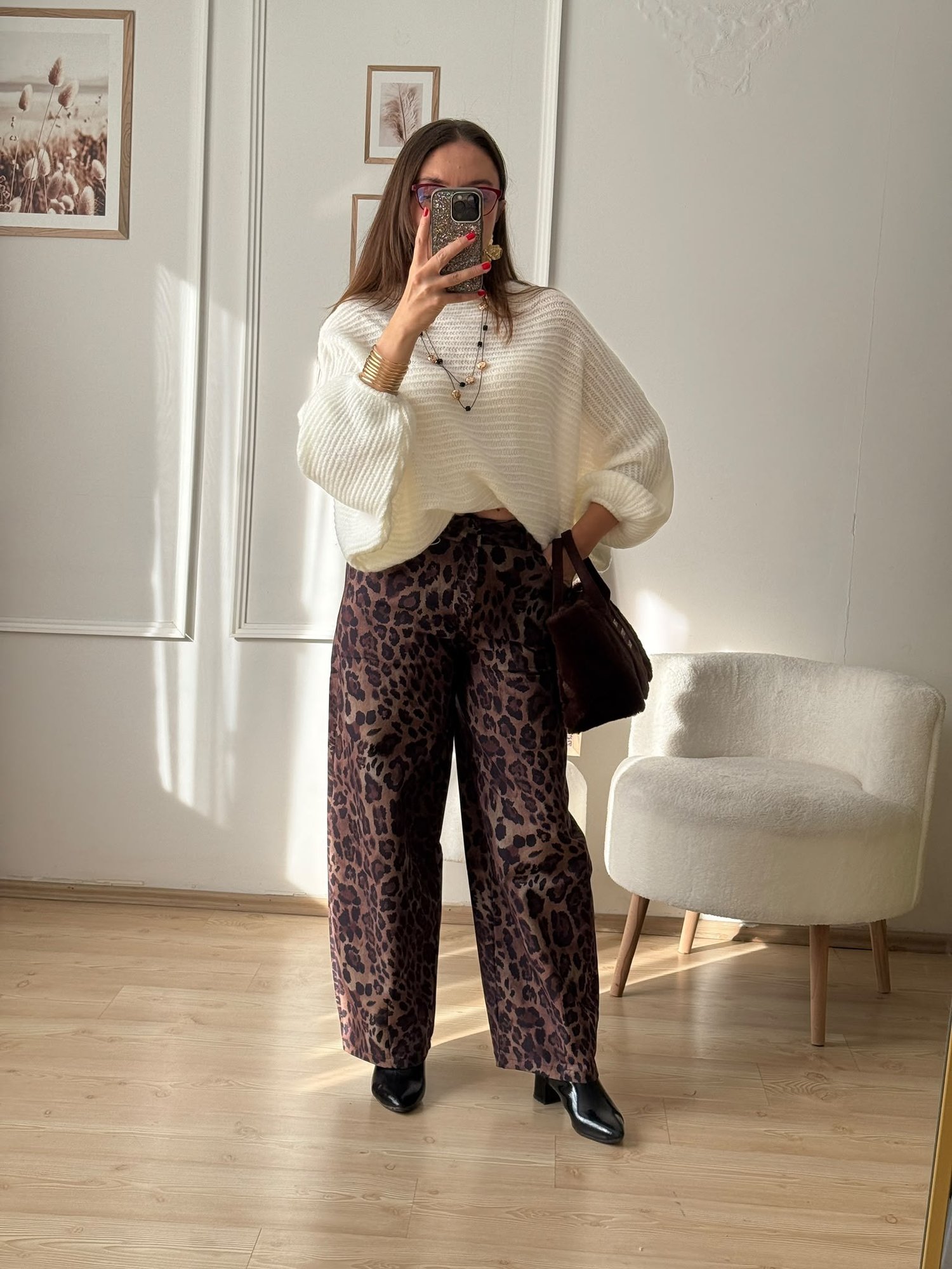 Leopar Desenli Pantolon