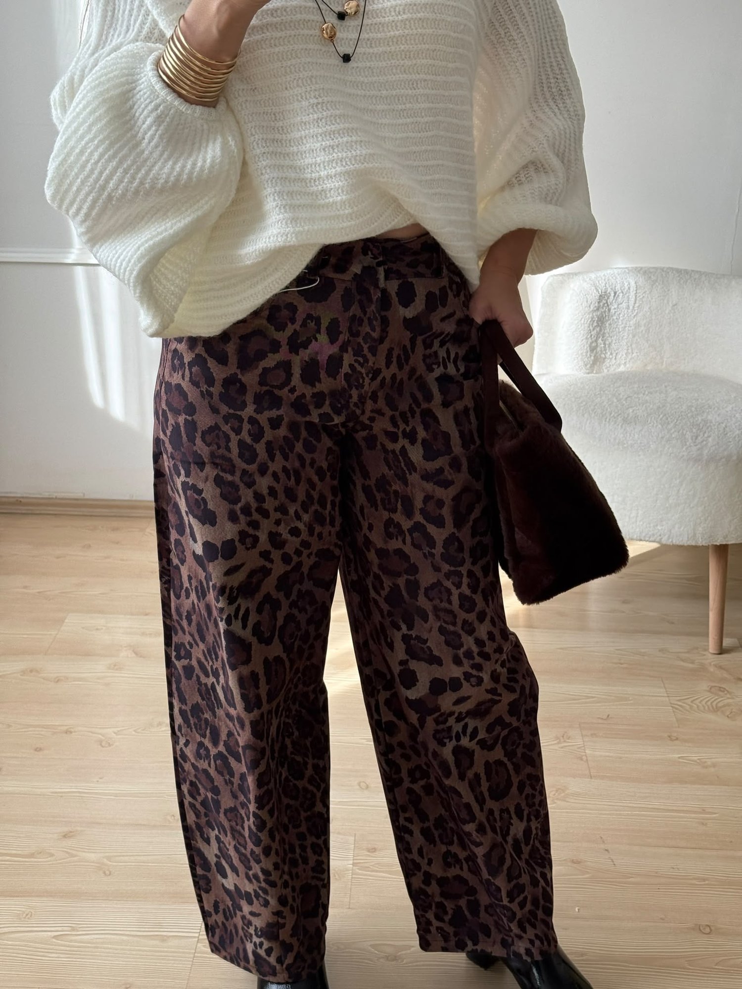 Leopar Desenli Pantolon