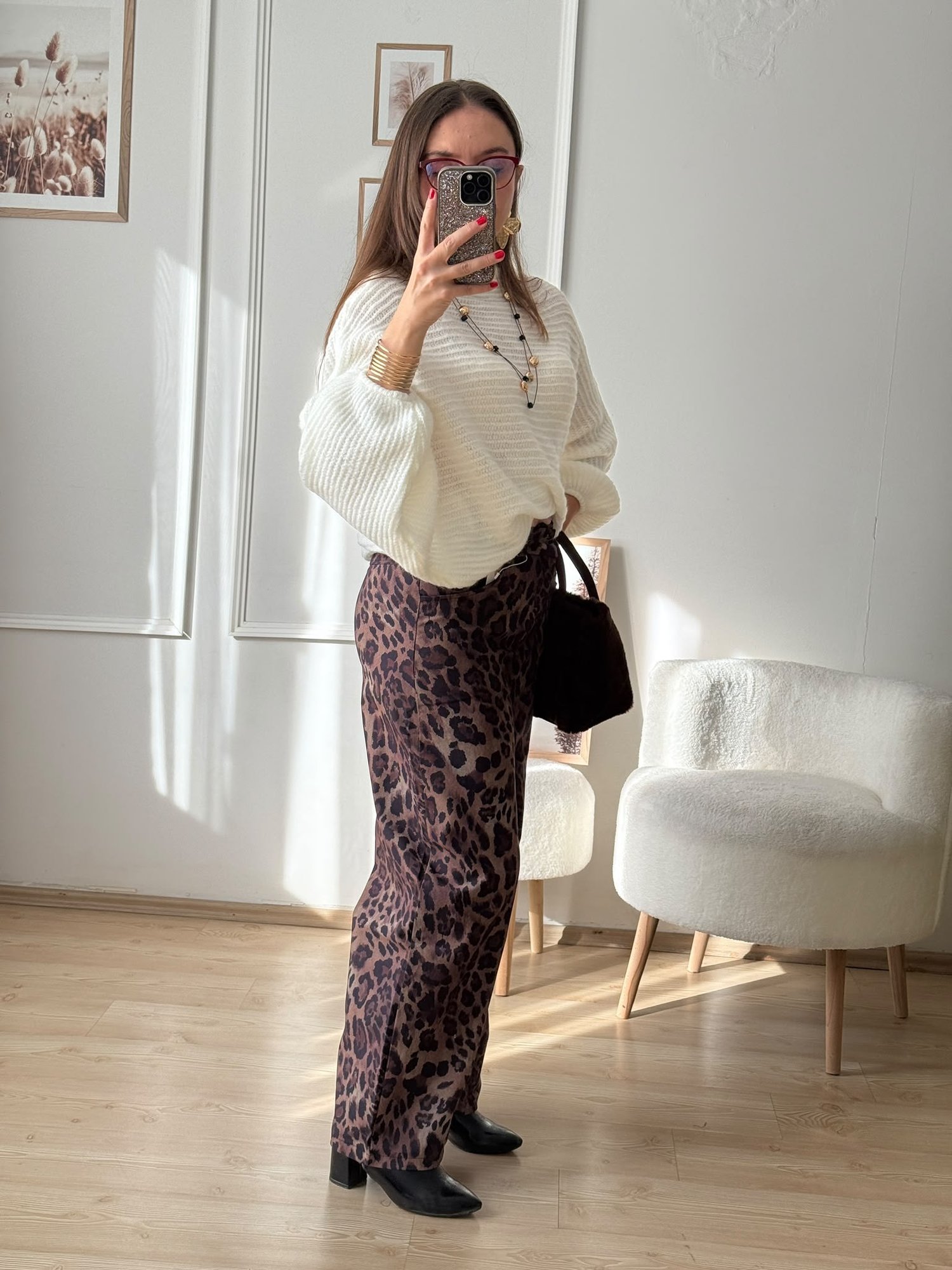Leopar Desenli Pantolon
