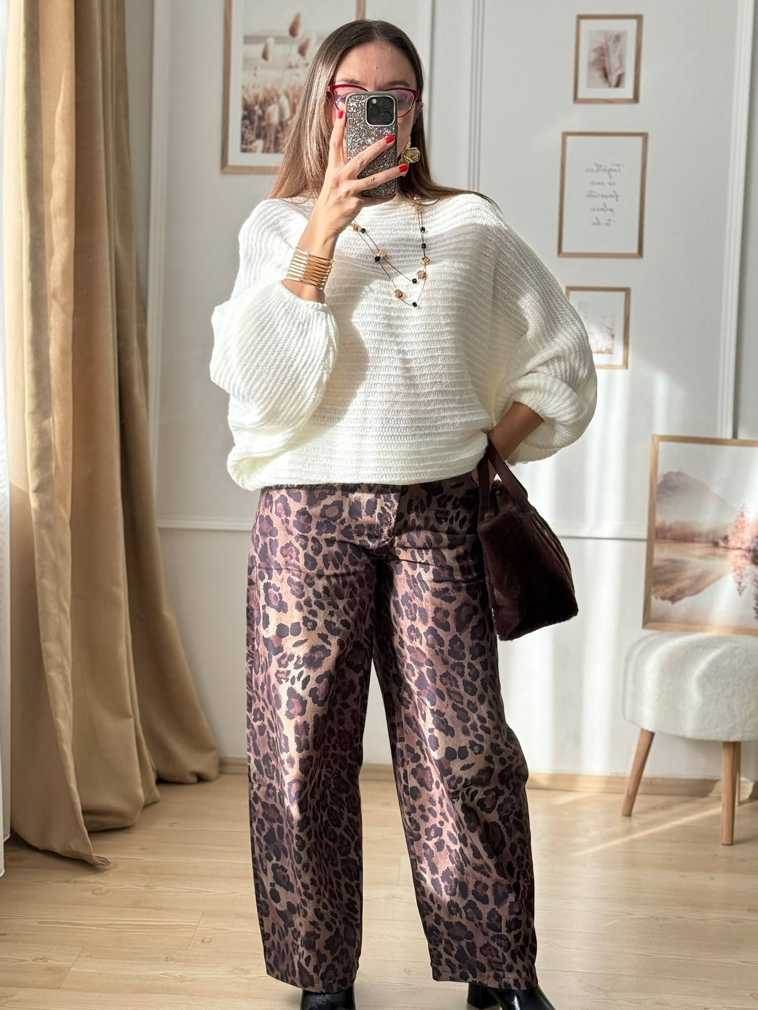 Leopar Desenli Pantolon