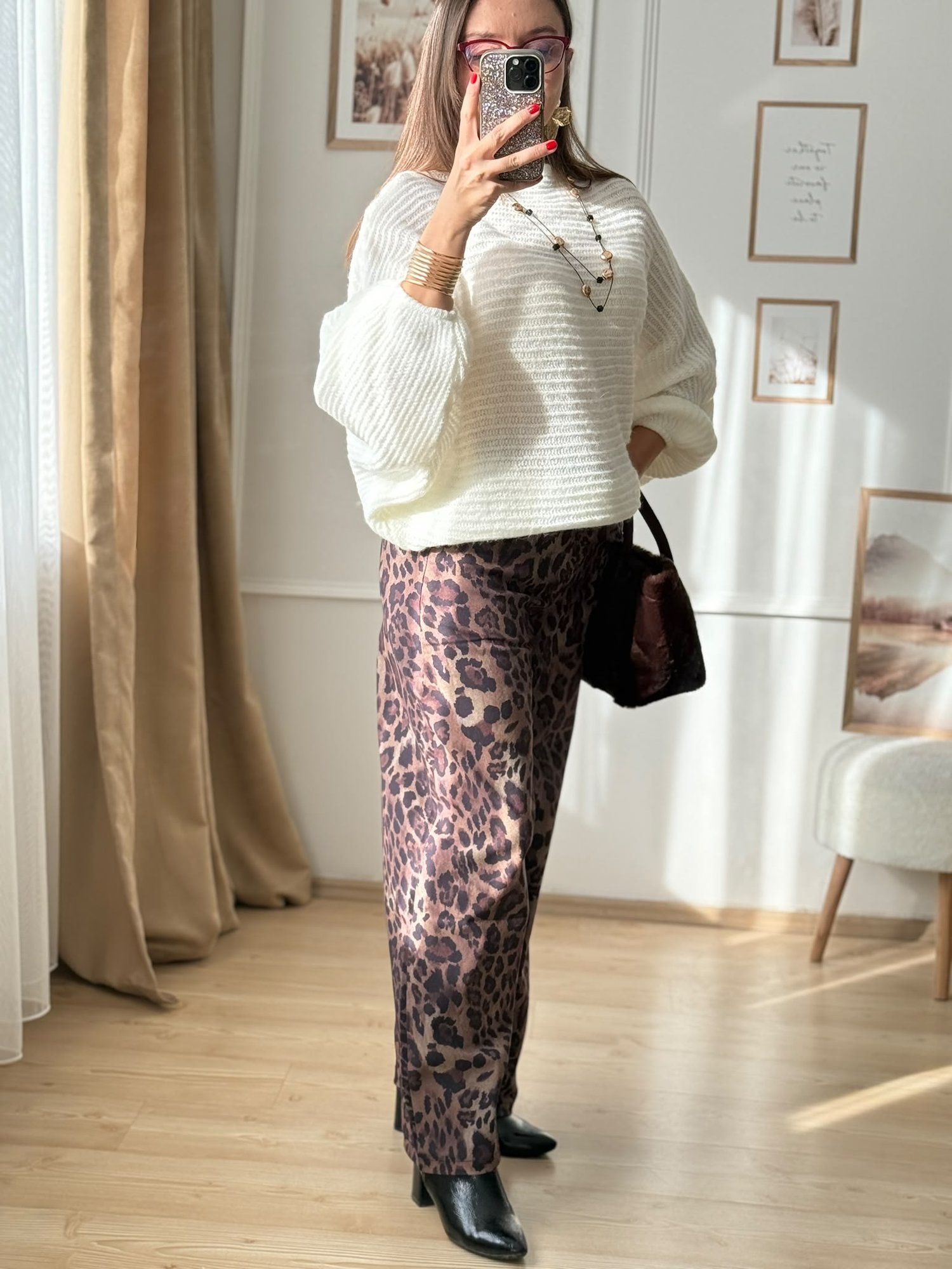 Leopar Desenli Pantolon