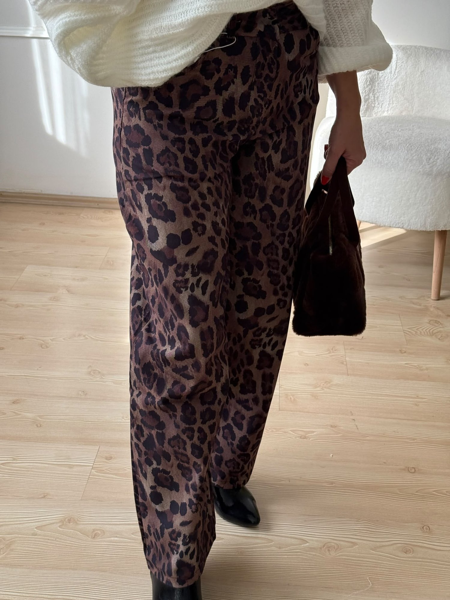 Leopar Desenli Pantolon