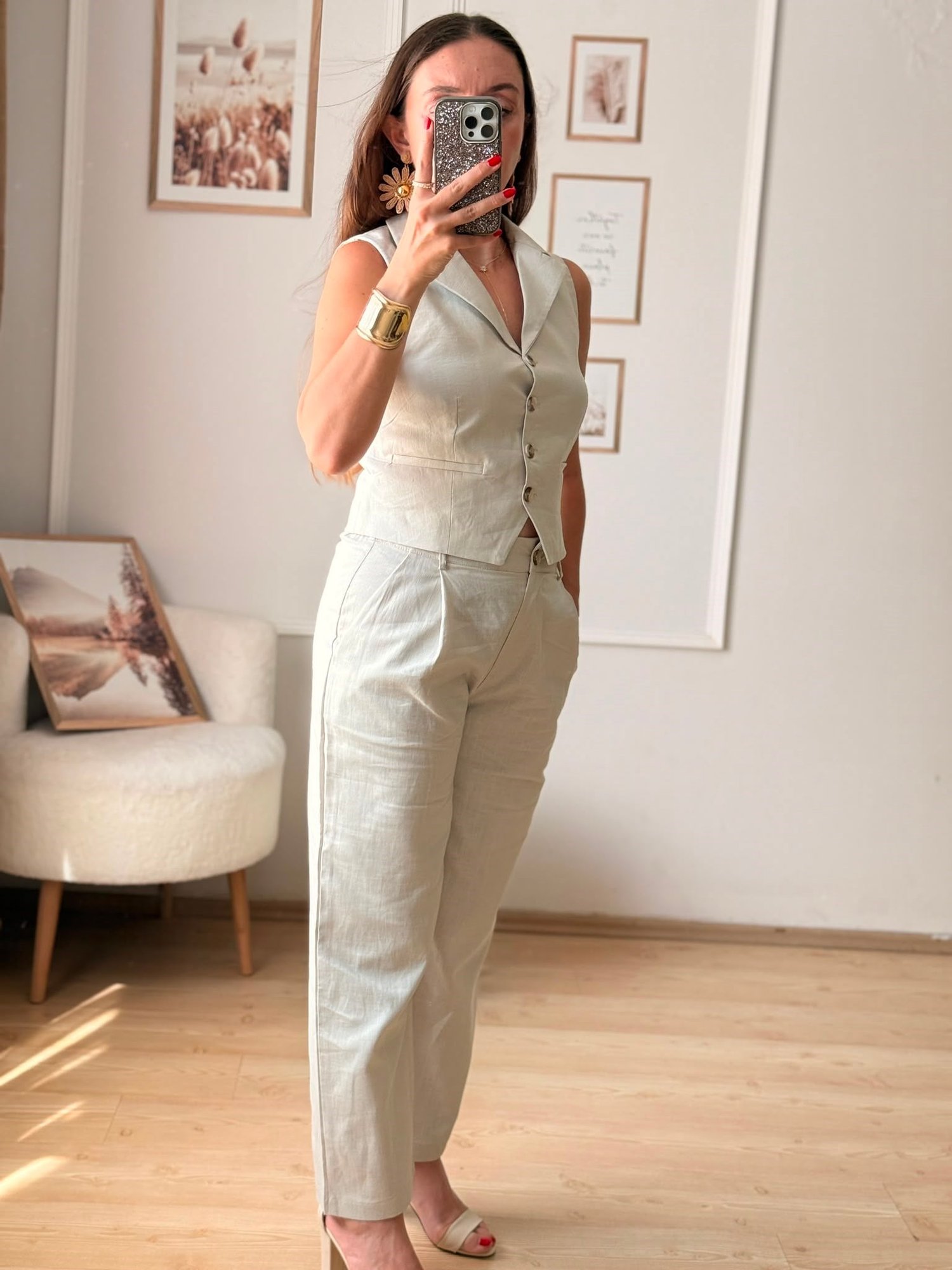 Linen Ekru Takım