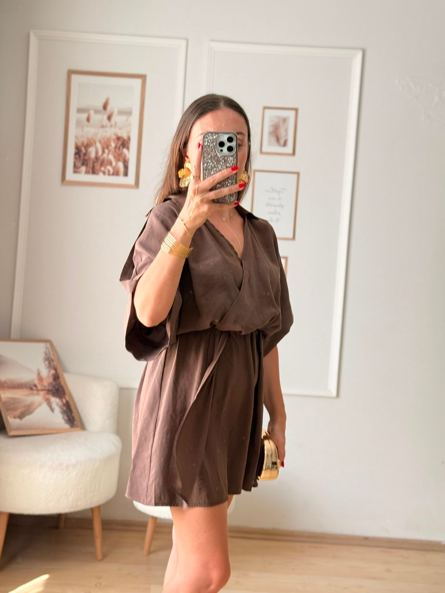 Mocha Kruvaze Elbise