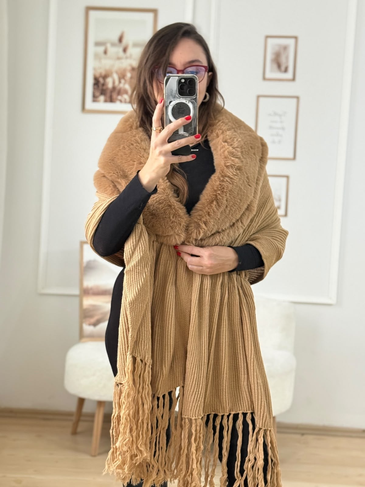 Özel Tasarım Camel Şal