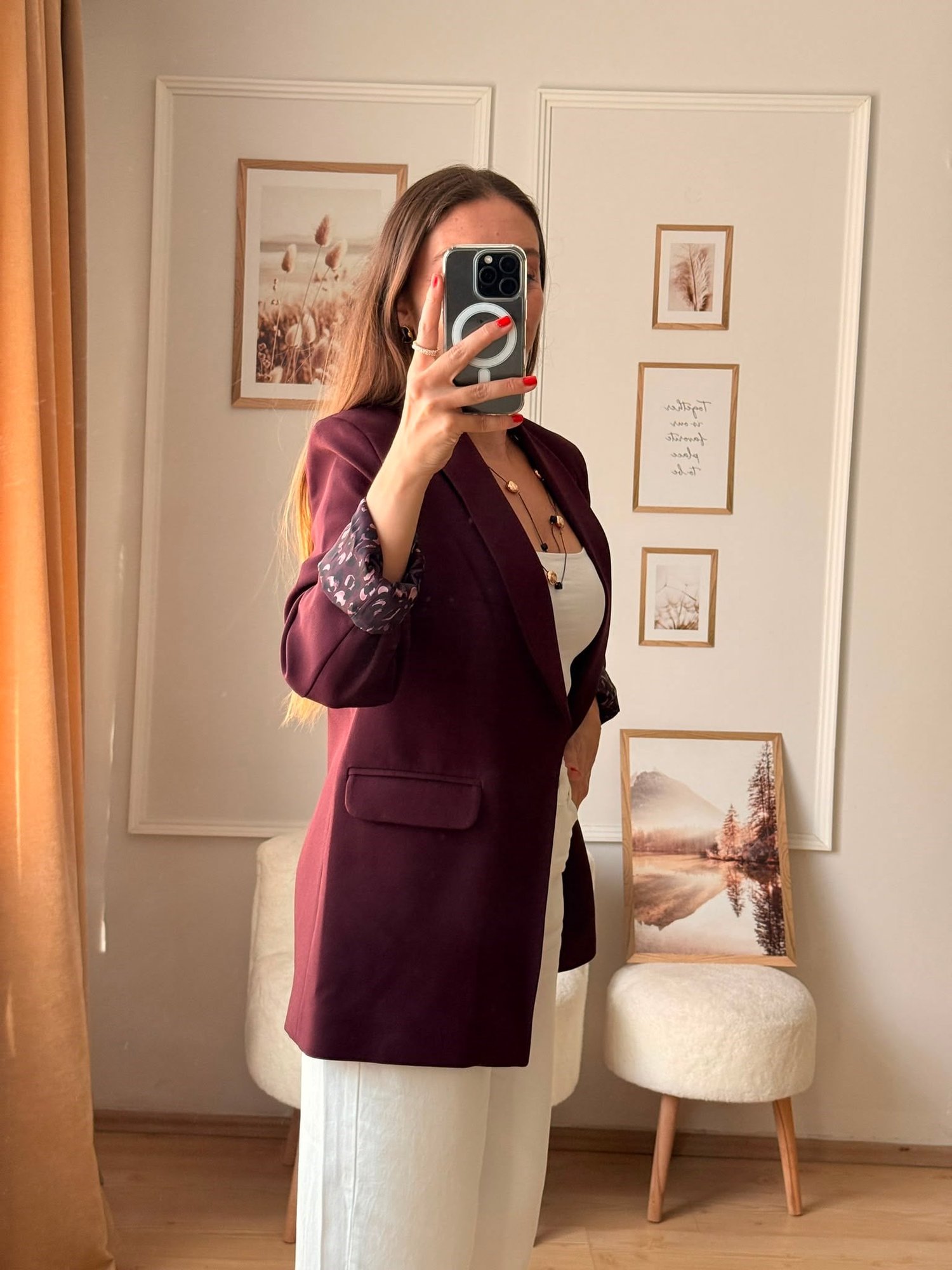 Şal Yaka Ceket _ Bordo