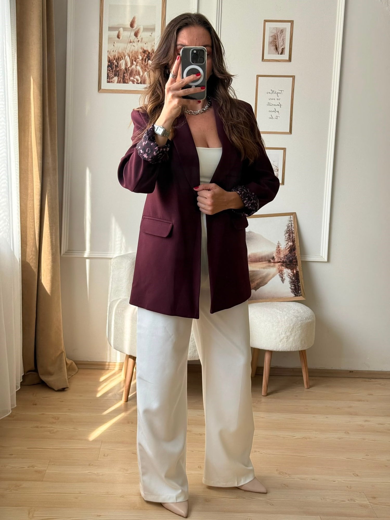 Şal Yaka Premium Ceket _ Bordo
