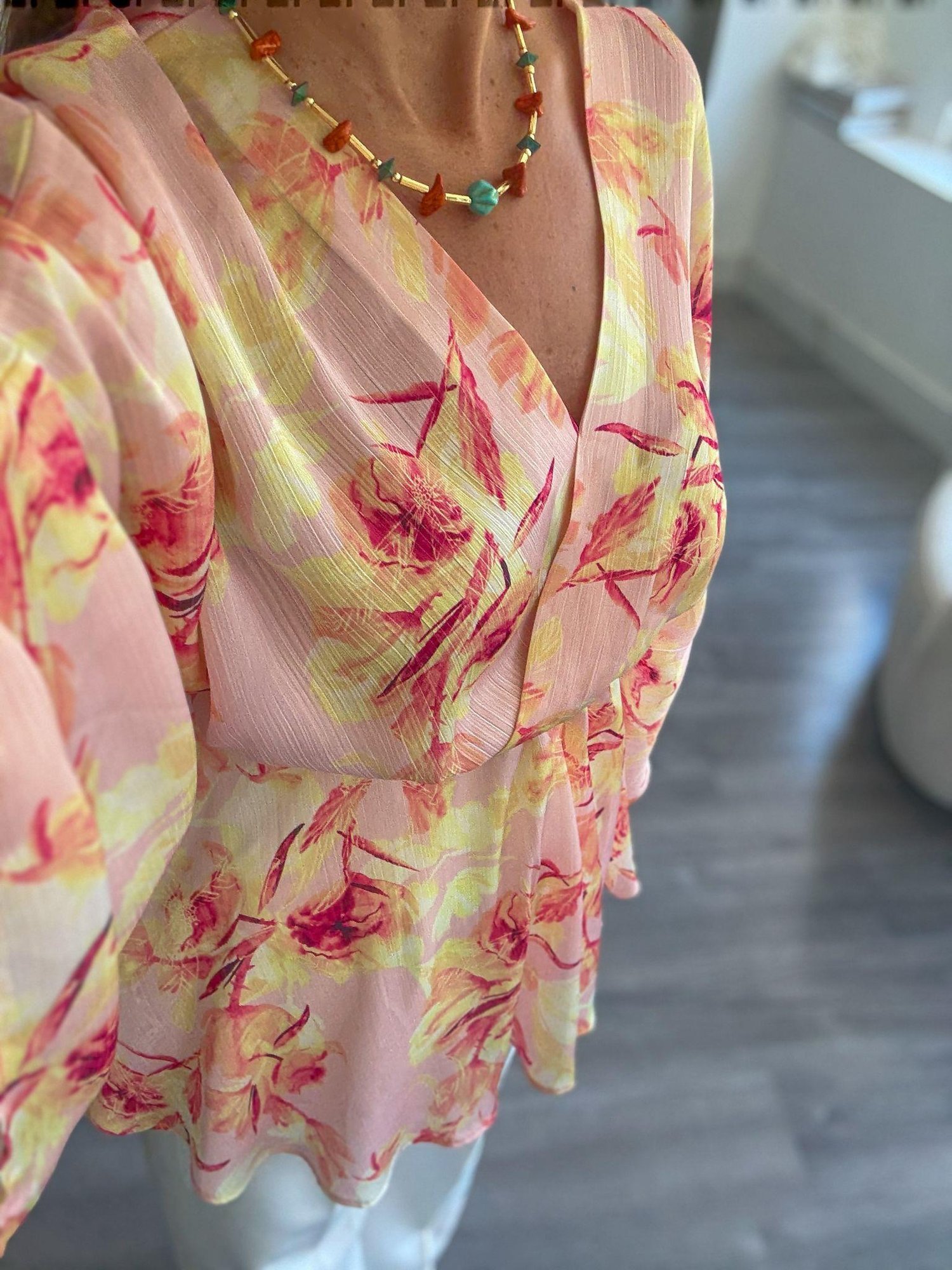 Saten Kimono Bluz
