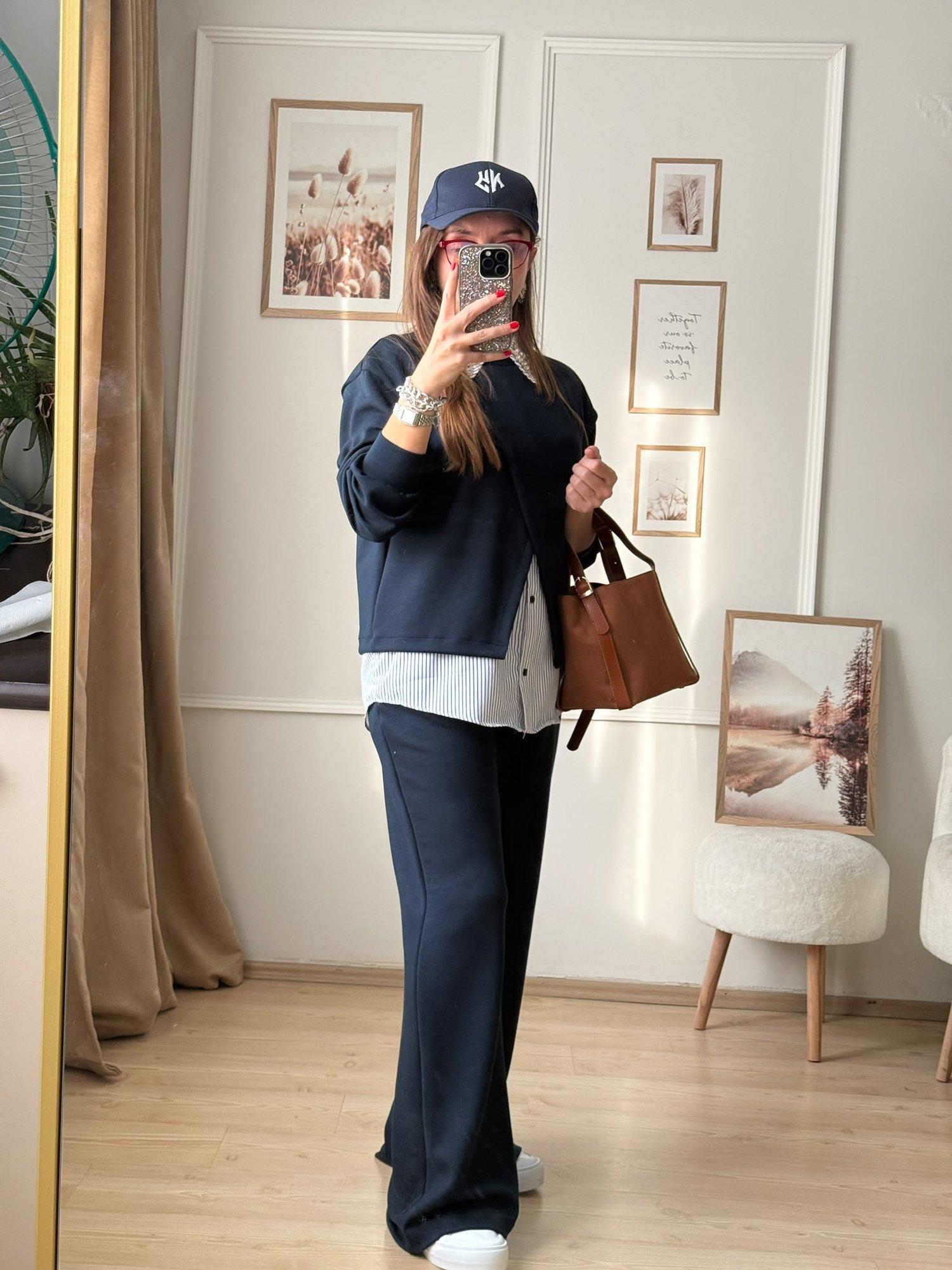 Taş ve Poplin Detaylı Modal Takım