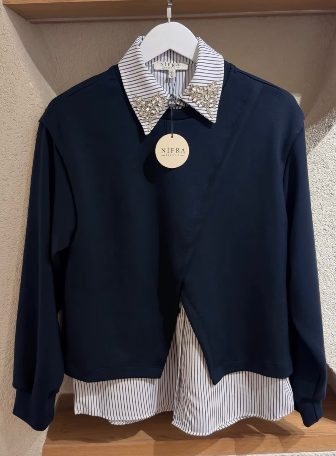 Taş ve Poplin Detaylı Modal Takım